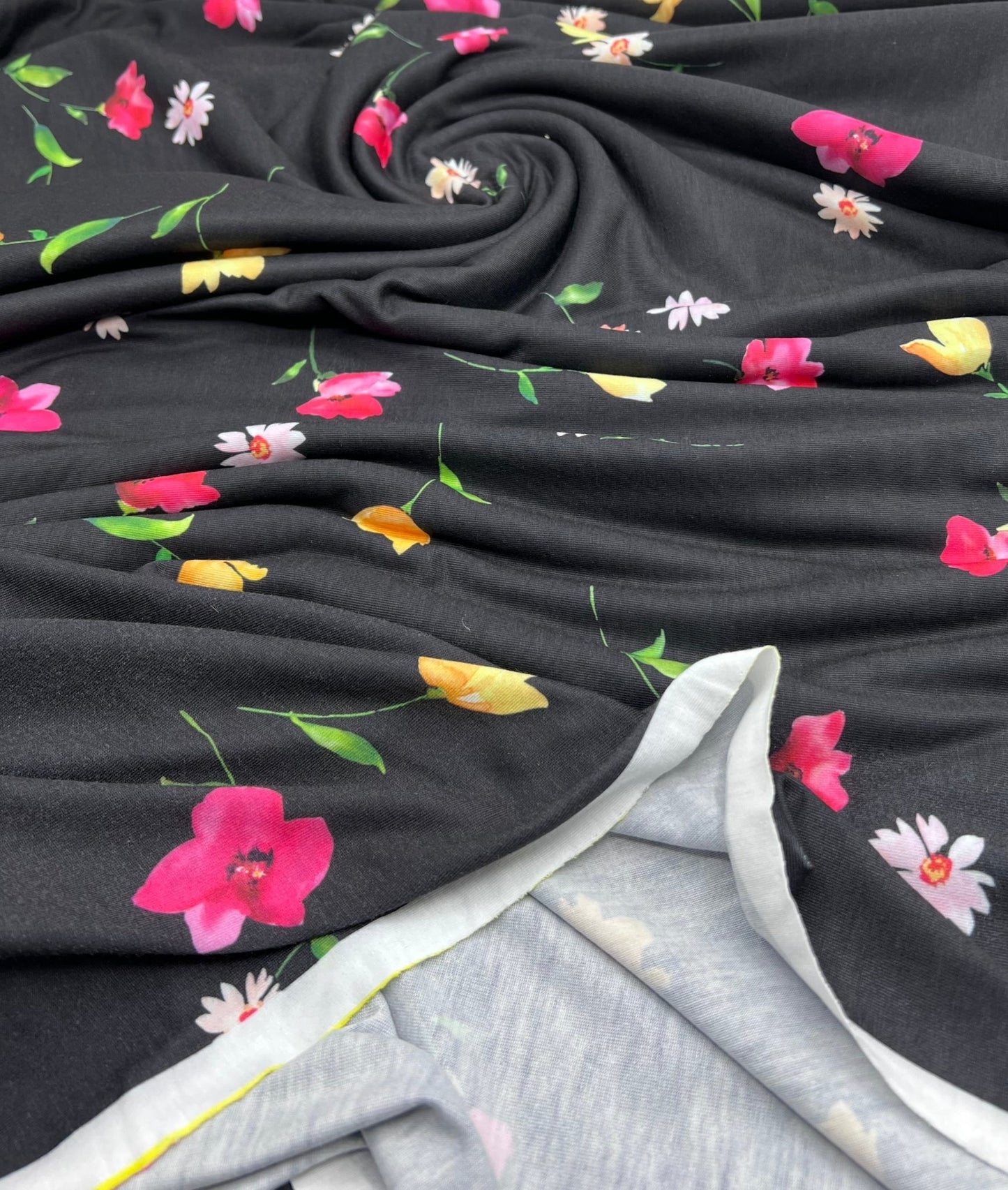 Floral Multi Print Viscose Elastane 4 Way Stretch Fabric - T9 Fabrics