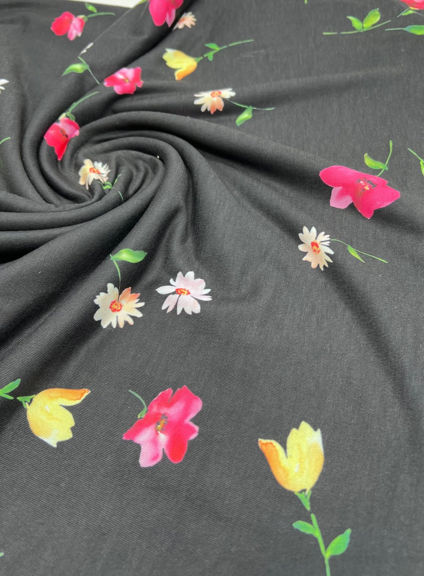 Floral Multi Print Viscose Elastane 4 Way Stretch Fabric - T9 Fabrics