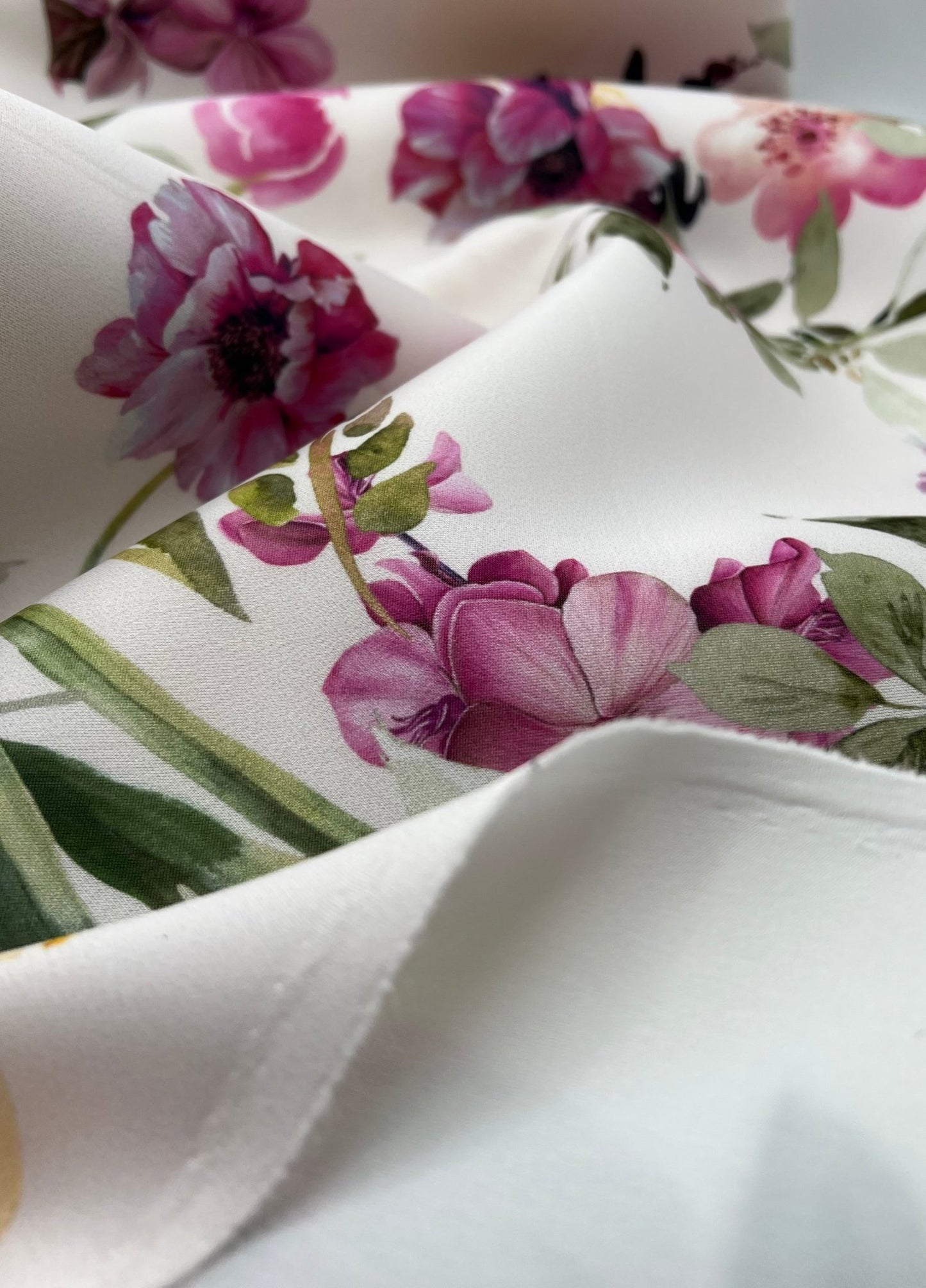 Floral Scuba Foam 3D Scuba Stretch Jersey Fabric 2 Way Stretch - T9 Fabrics