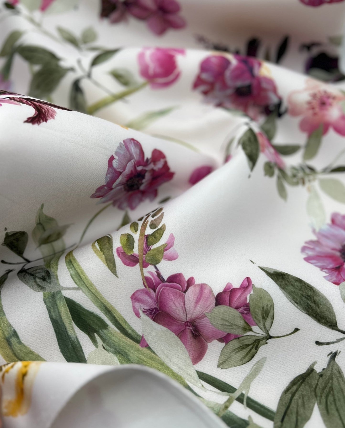 Floral Scuba Foam 3D Scuba Stretch Jersey Fabric 2 Way Stretch - T9 Fabrics