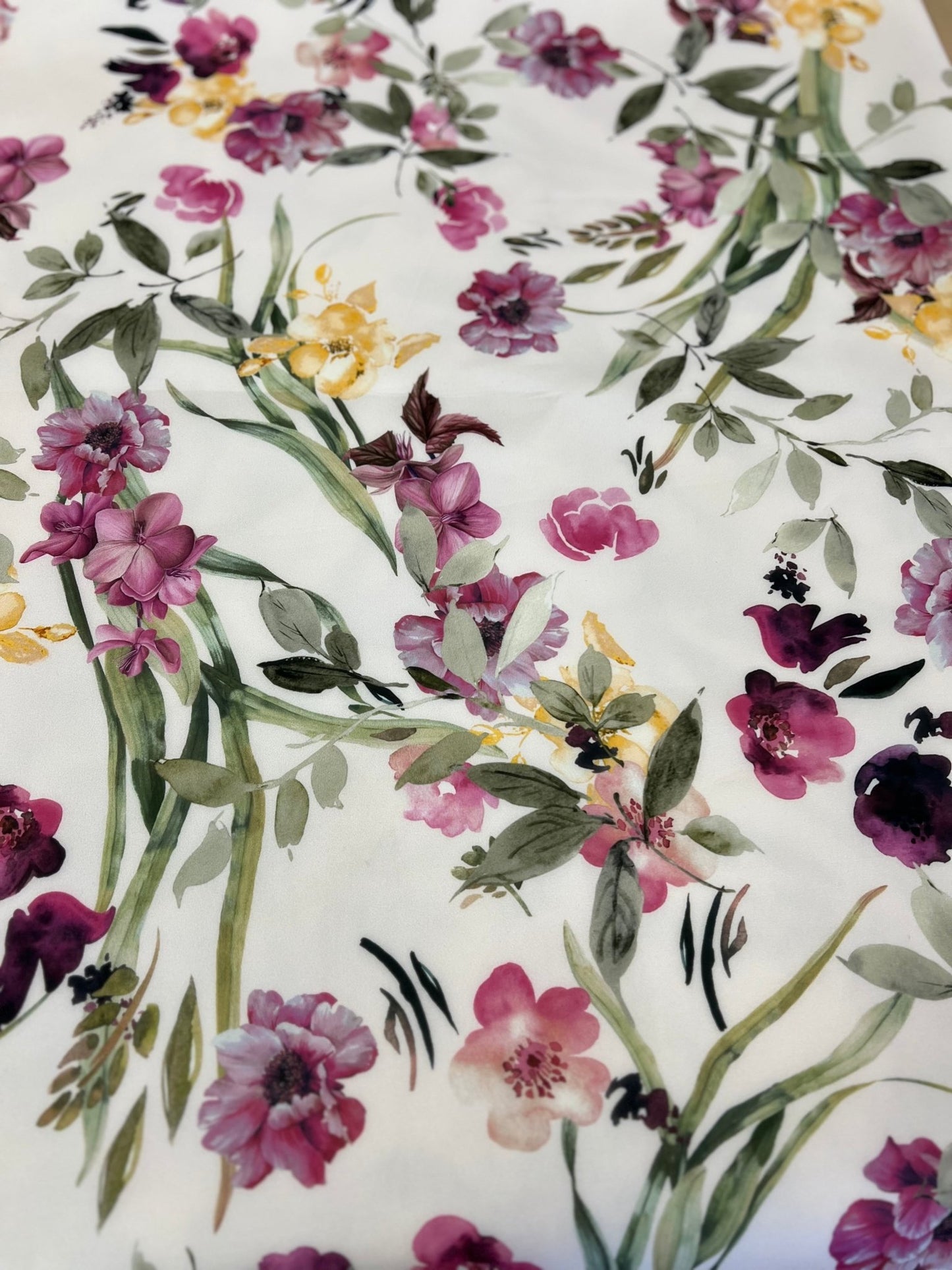 Floral Scuba Foam 3D Scuba Stretch Jersey Fabric 2 Way Stretch - T9 Fabrics