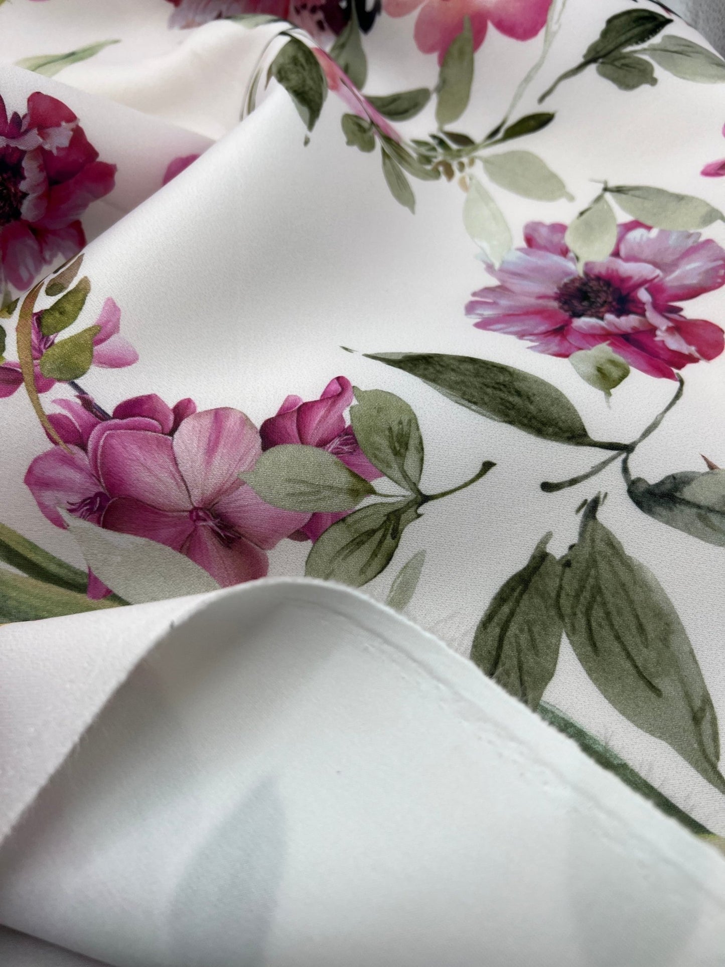 Floral Scuba Foam 3D Scuba Stretch Jersey Fabric 2 Way Stretch - T9 Fabrics