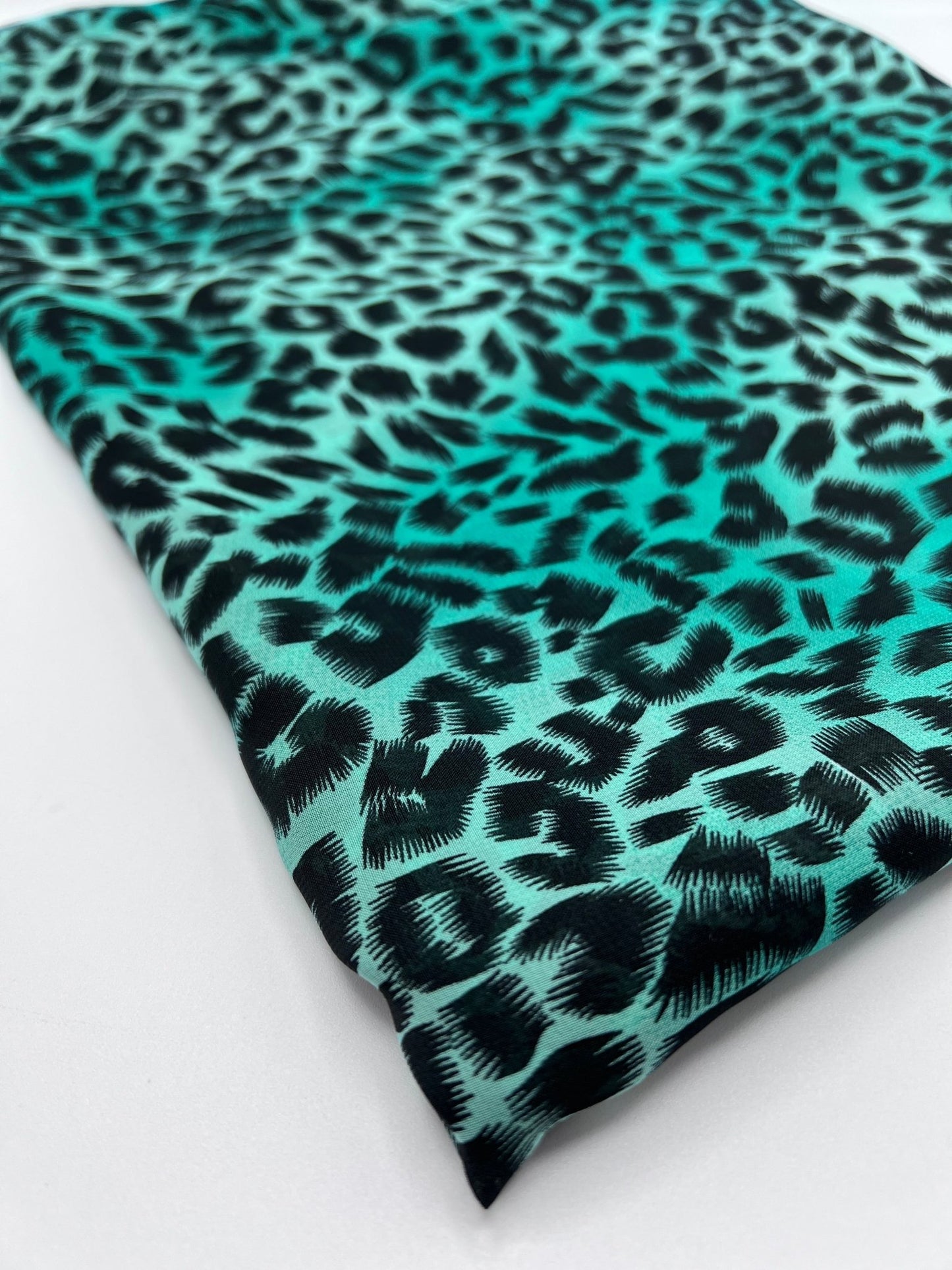 Green Animal Print Non Stretch Chiffon Fabric - T9 Fabrics