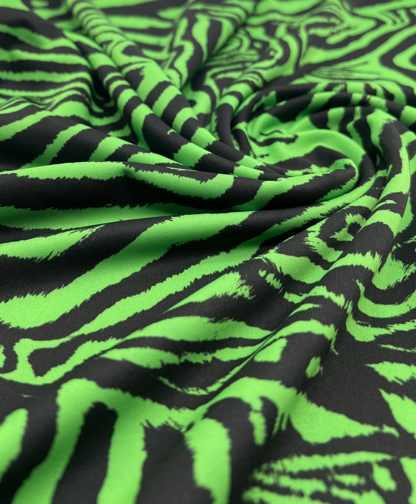 Green Black Animal Print ITY Fabric 4 Way Stretch - T9 Fabrics