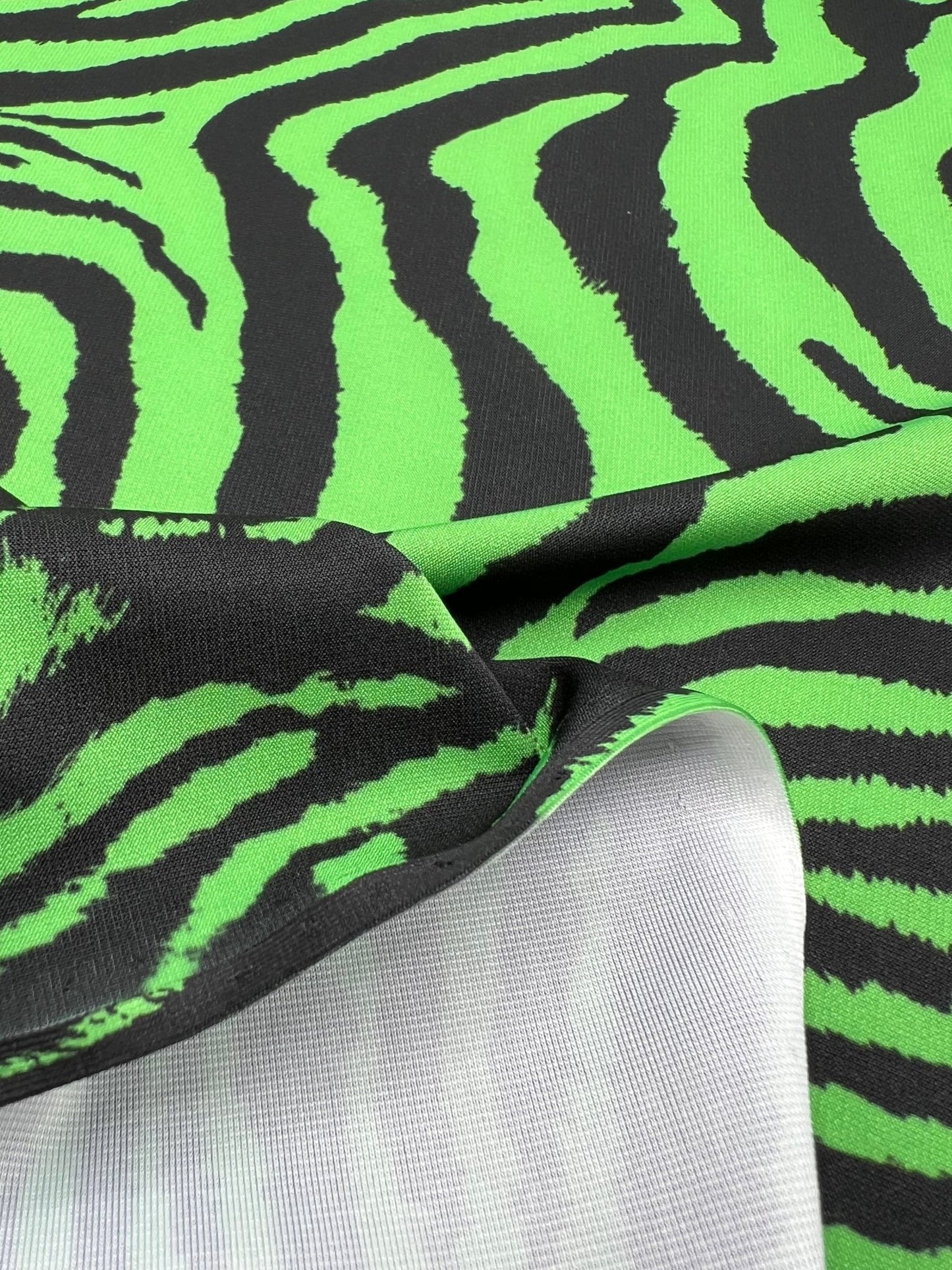 Green Black Animal Print ITY Fabric 4 Way Stretch - T9 Fabrics