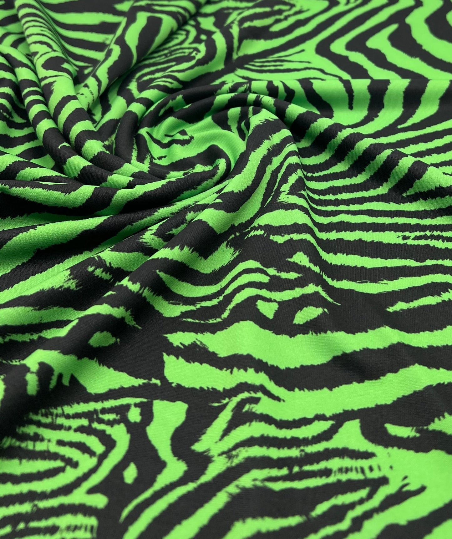 Green Black Animal Print ITY Fabric 4 Way Stretch - T9 Fabrics
