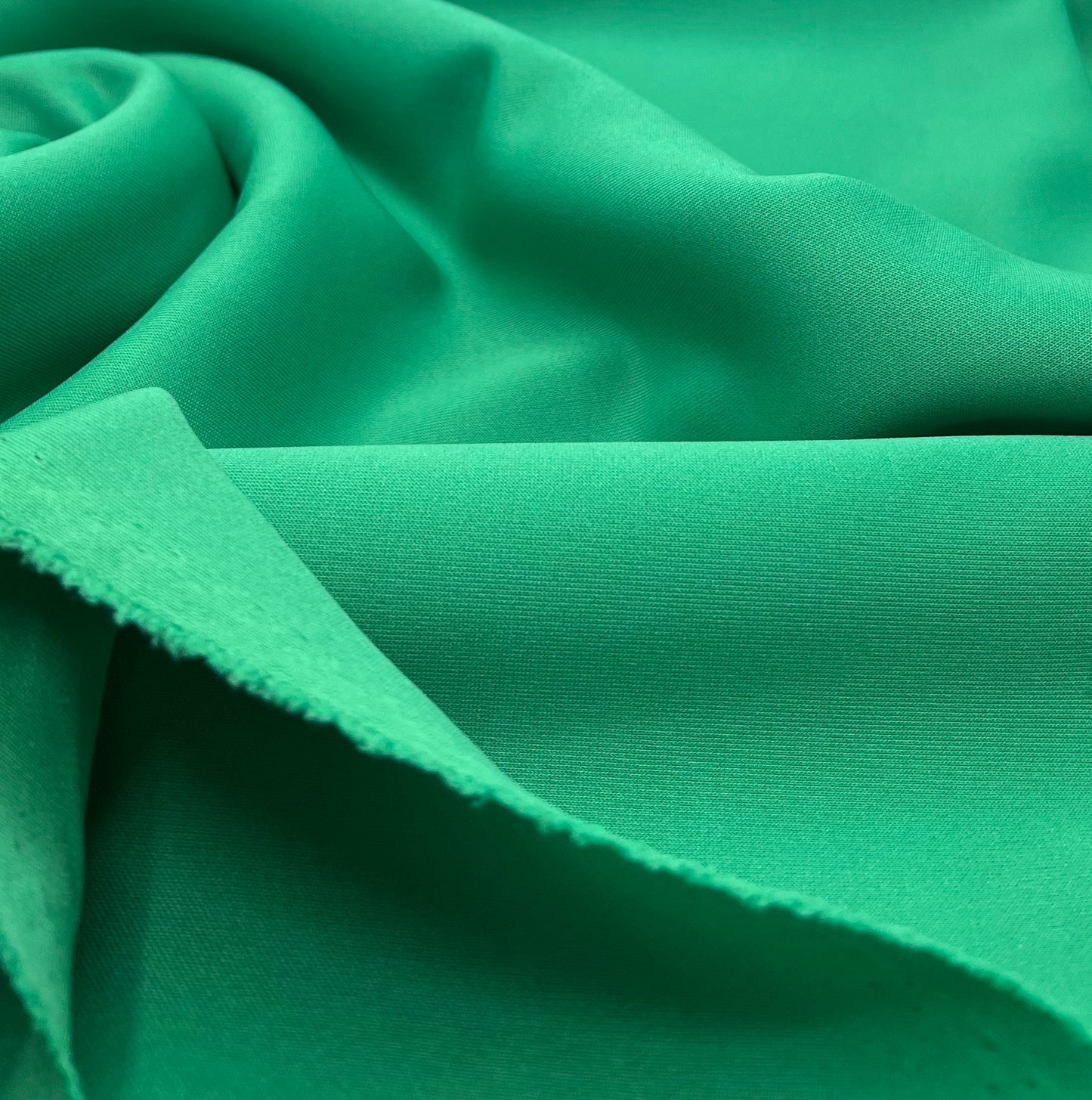 Green Plain Scuba 4 Way Stretch Jersey Fabric - T9 Fabrics