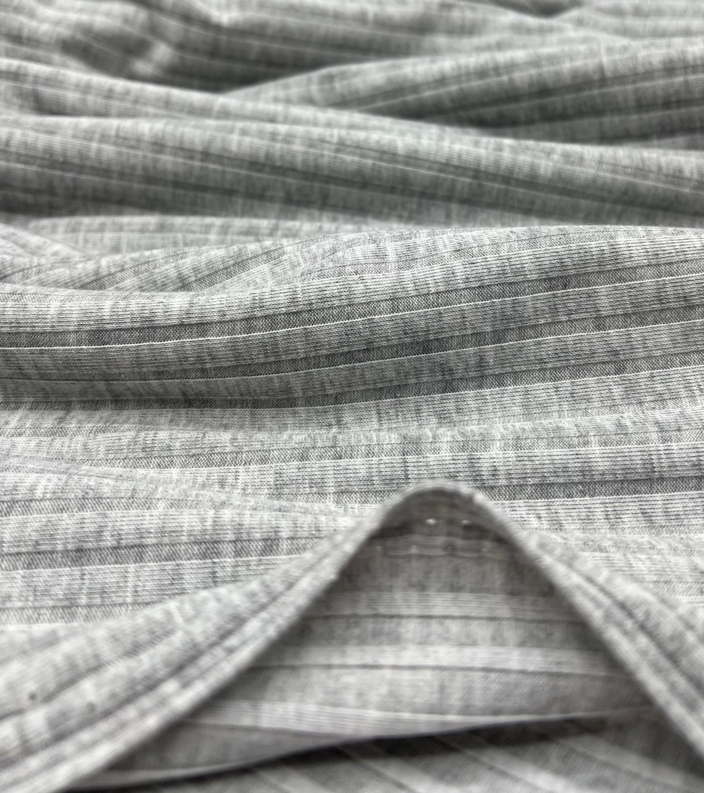 Grey 8x4 Wide Soft Rib Stretch Fabric - T9 Fabrics