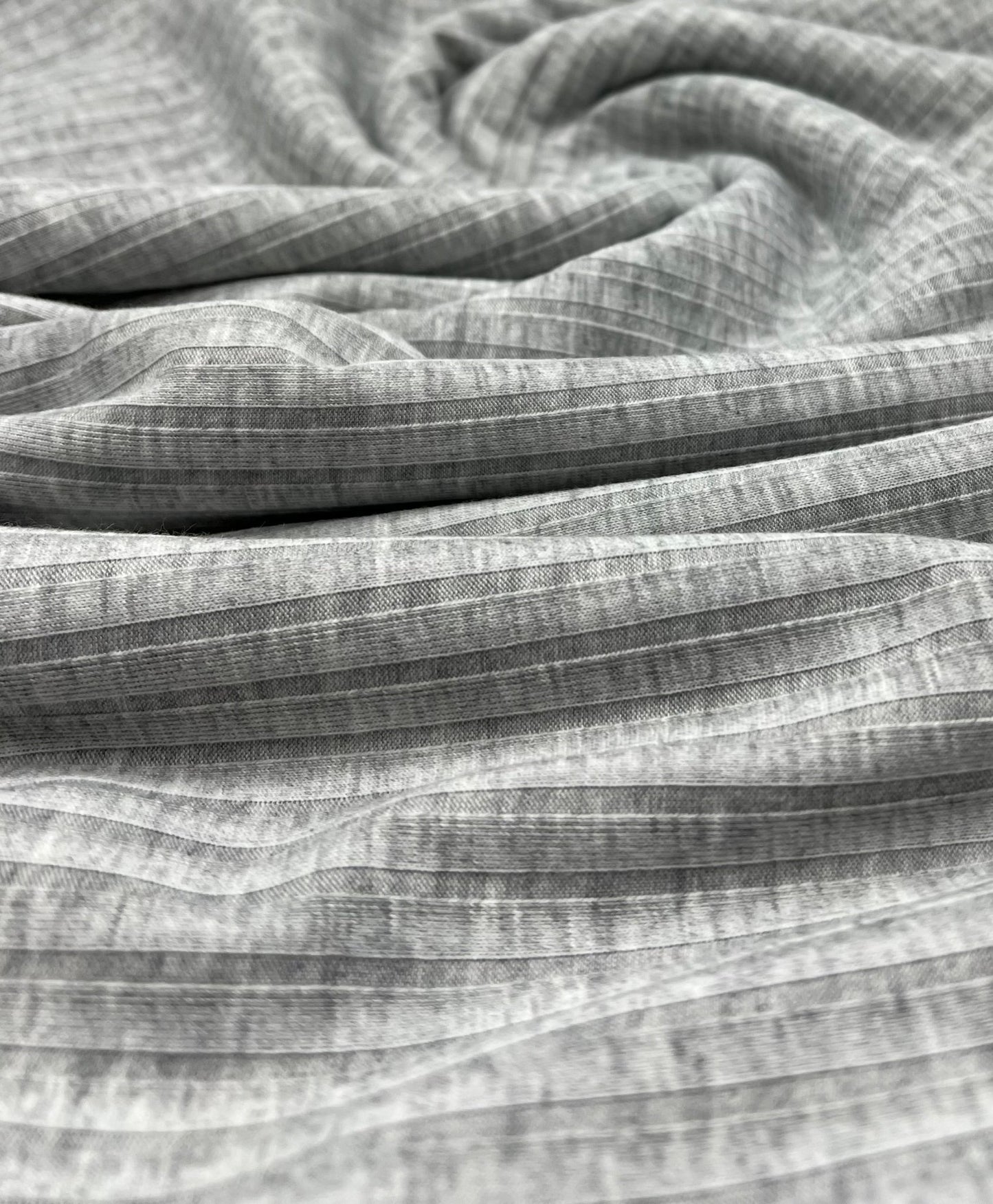 Grey 8x4 Wide Soft Rib Stretch Fabric - T9 Fabrics
