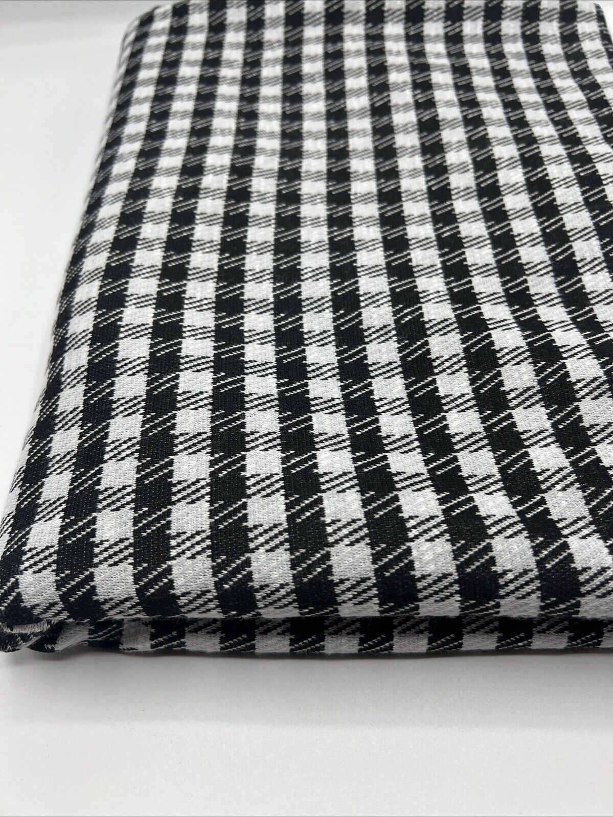 Grey Black Square Jacquard Fabric - T9 Fabrics
