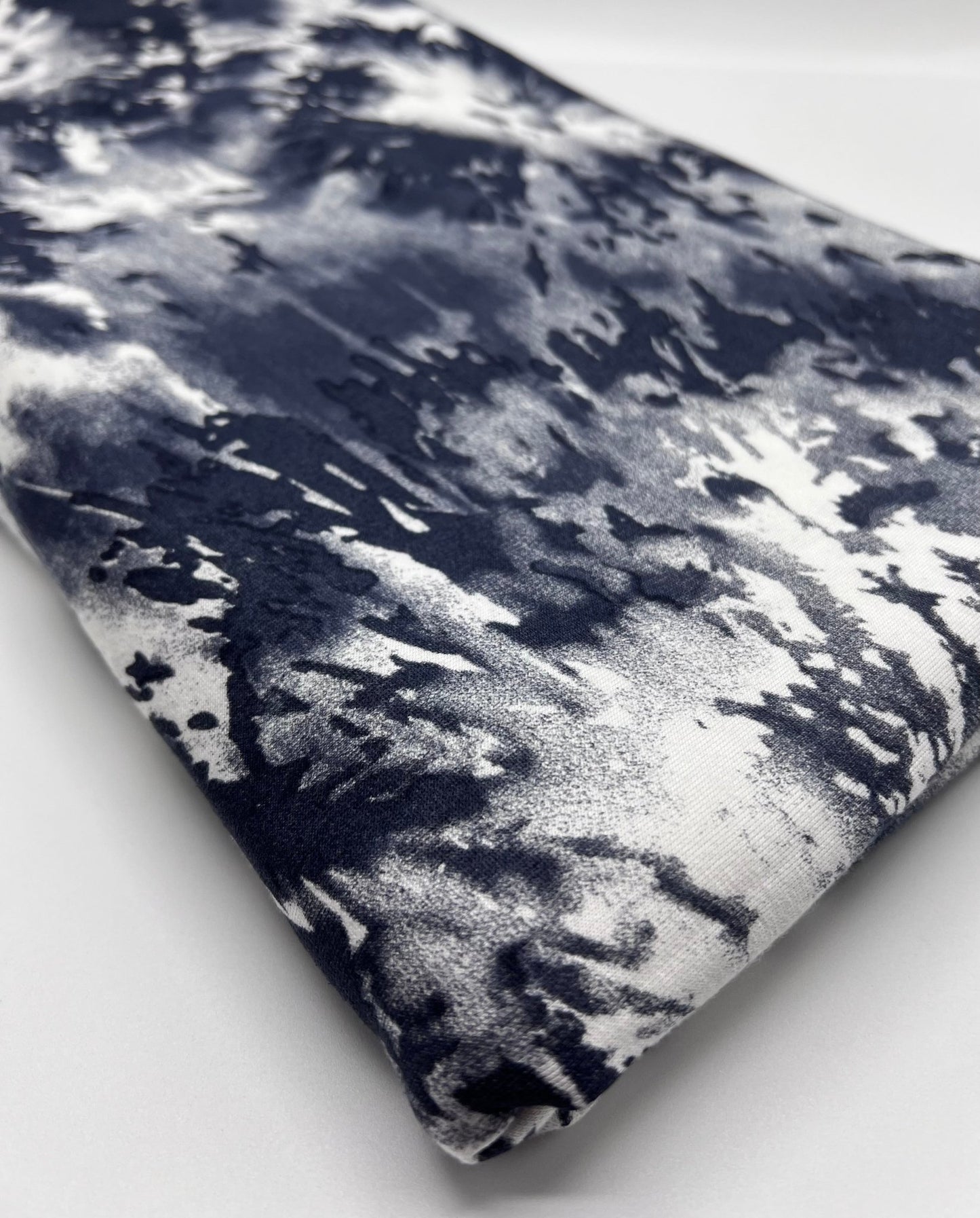 Grey Mix Tie Dye French Terry Loopback Fabric - T9 Fabrics