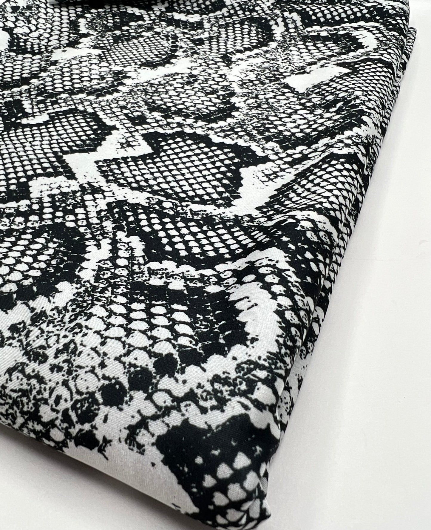 Grey Snake Printed Swimwear / Sportswear 4 Way Stretch Fabric - T9 Fabrics