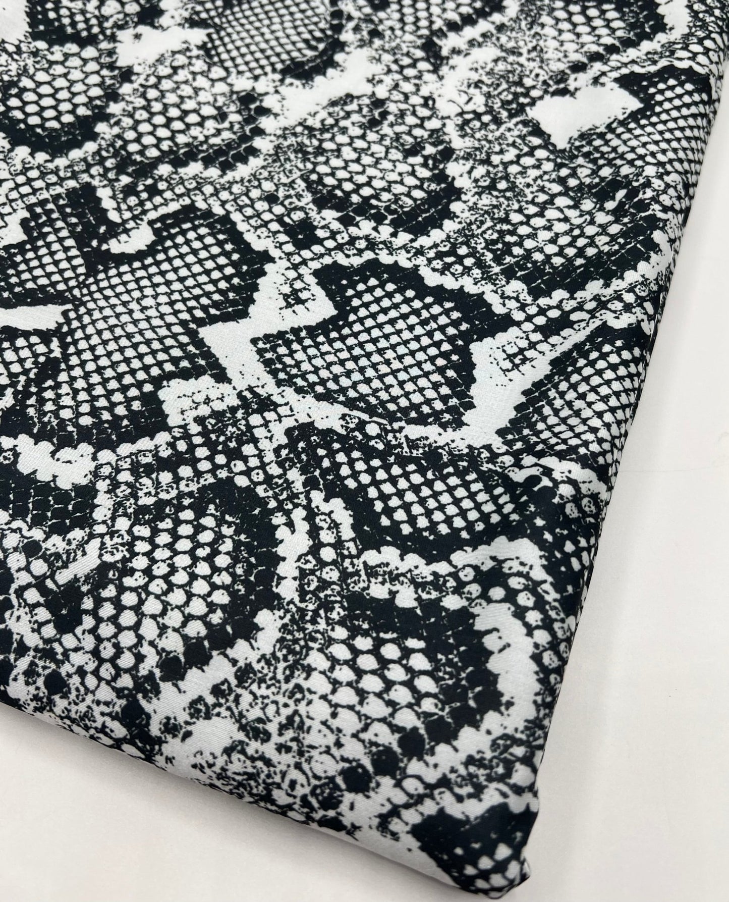 Grey Snake Printed Swimwear / Sportswear 4 Way Stretch Fabric - T9 Fabrics