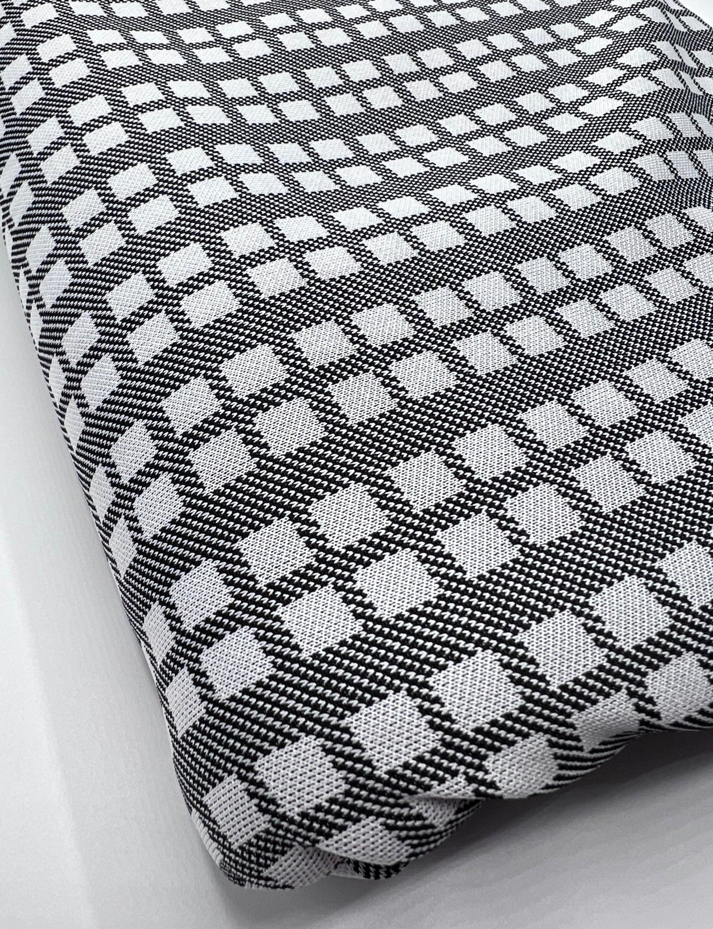 Grey Square Ponte Fabric - T9 Fabrics