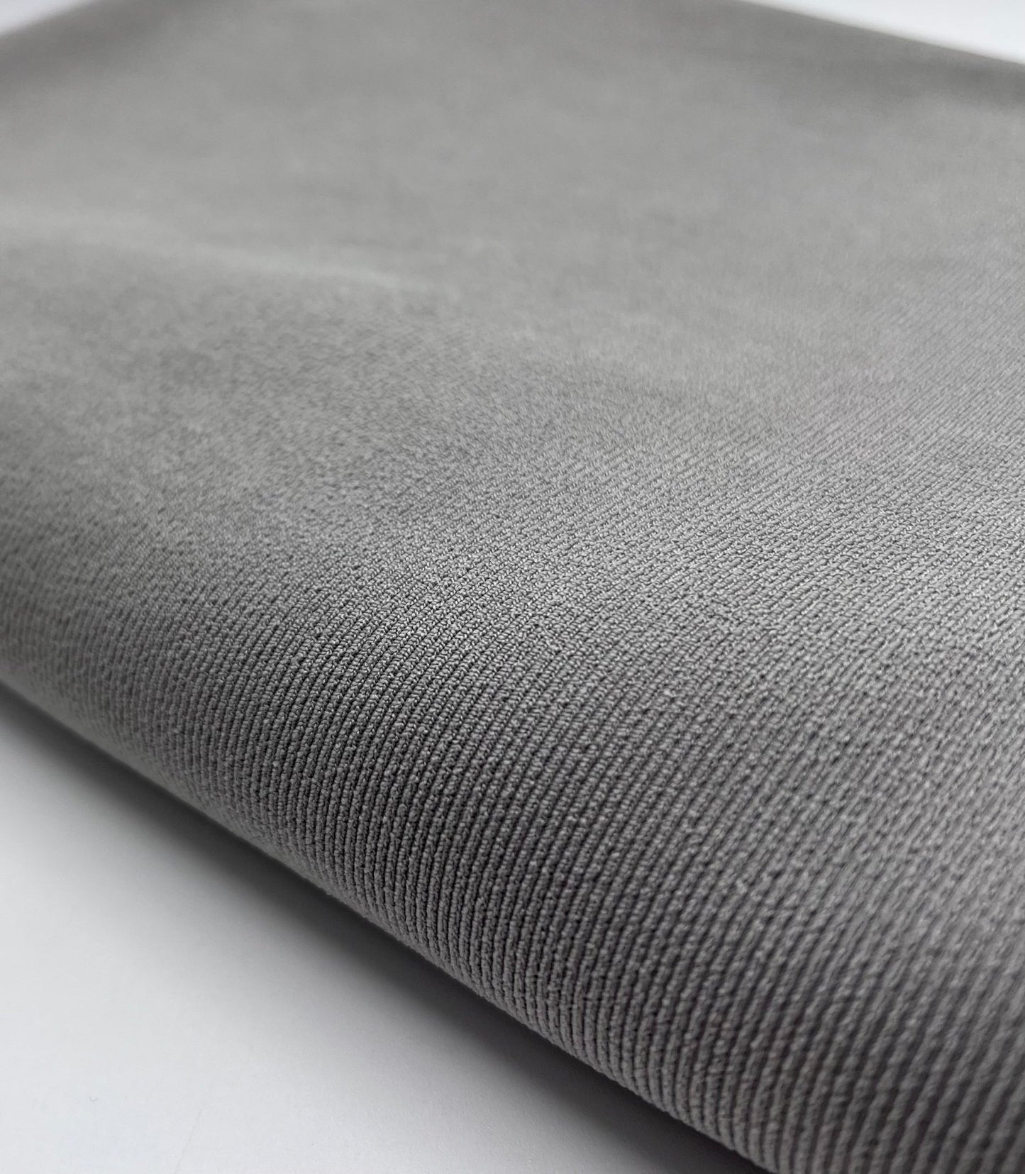 Grey Thick Fine Rib Stretch Fabric - T9 Fabrics