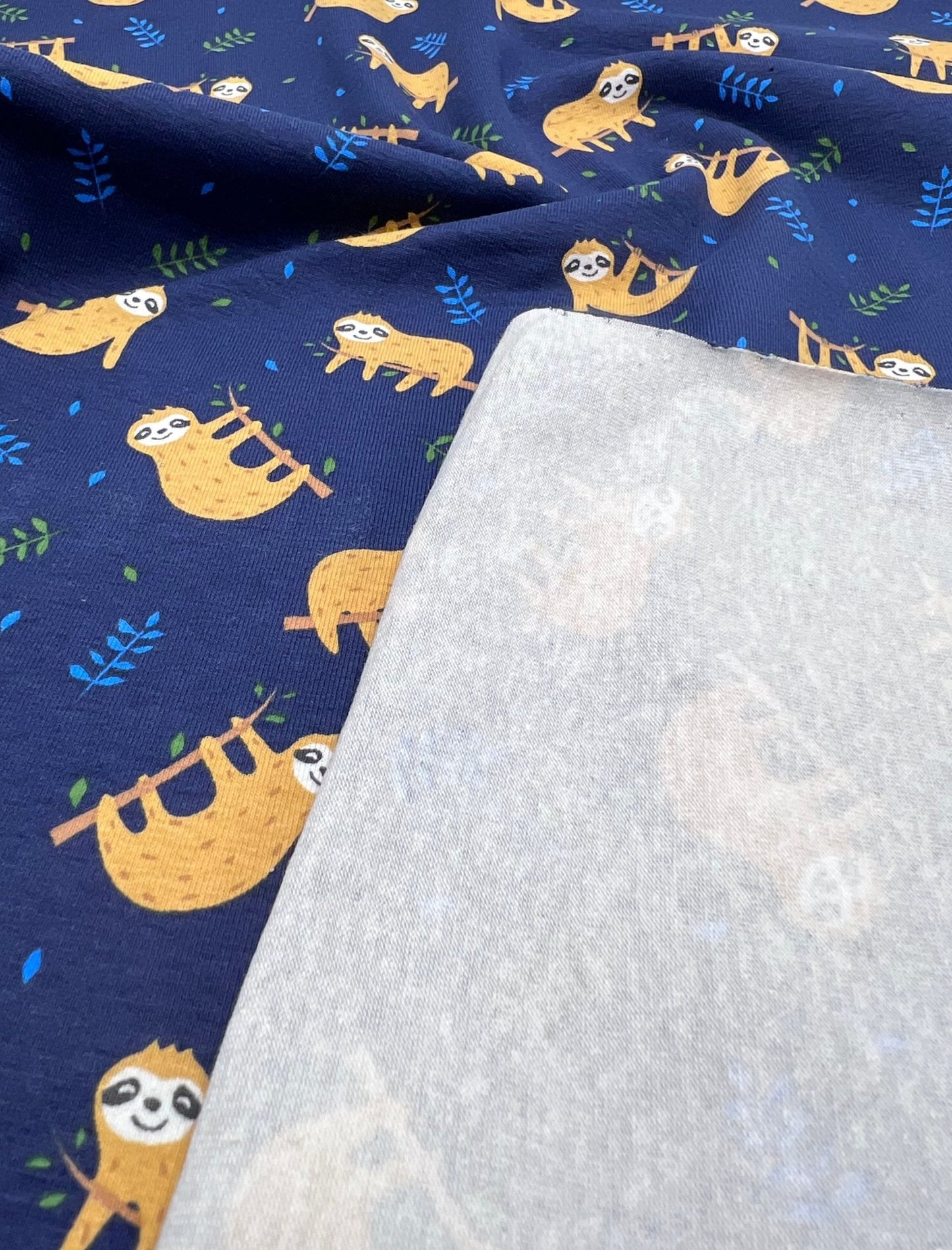 Hanging Sloth Cotton Stretch Jersey 200 GSM 95/5 Lycra 4 Way Stretch - T9 Fabrics