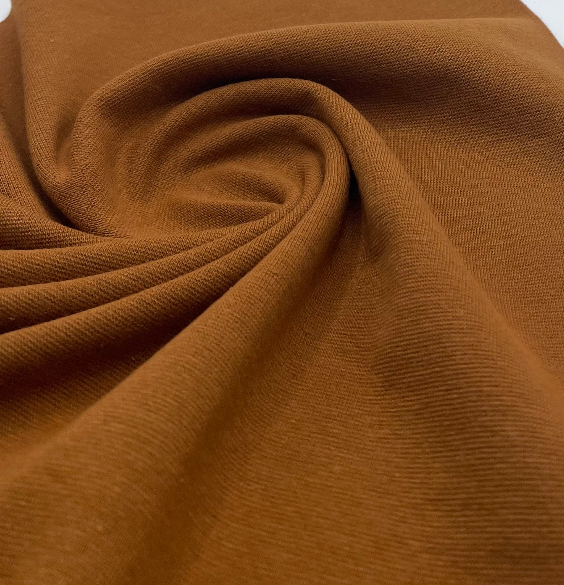 Honey Jersey Cuffing Ribbing Fabric 270 GSM Cotton Knit 70cm Wide - T9 Fabrics