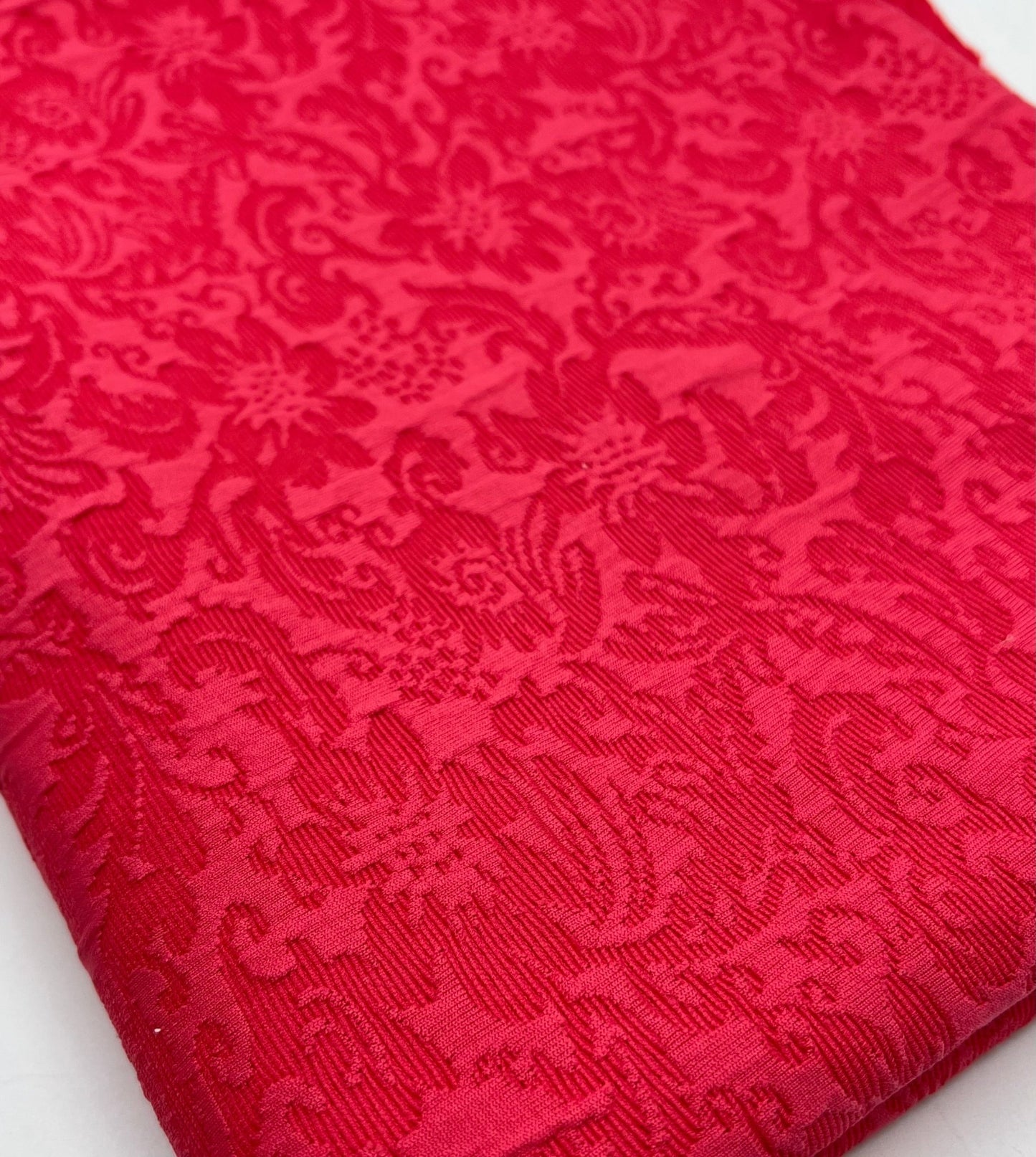 Hot Pink Textured Jacquard 2 Way Stretch Fabric - T9 Fabrics