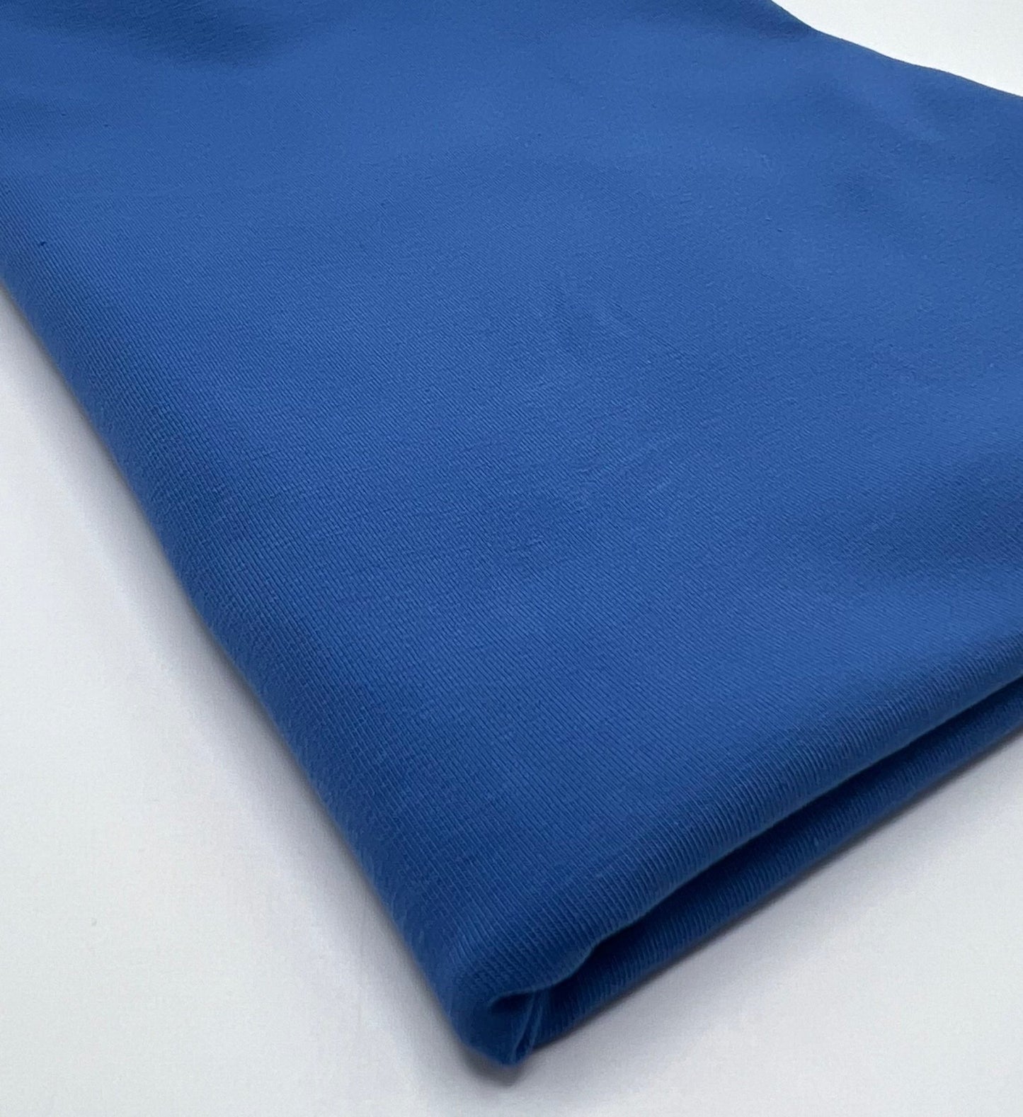 Indigo Plain Cotton Stretch Jersey 240 GSM 92/8 Lycra Jersey, 4 Way Stretch, Sold By Metre - T9 Fabrics