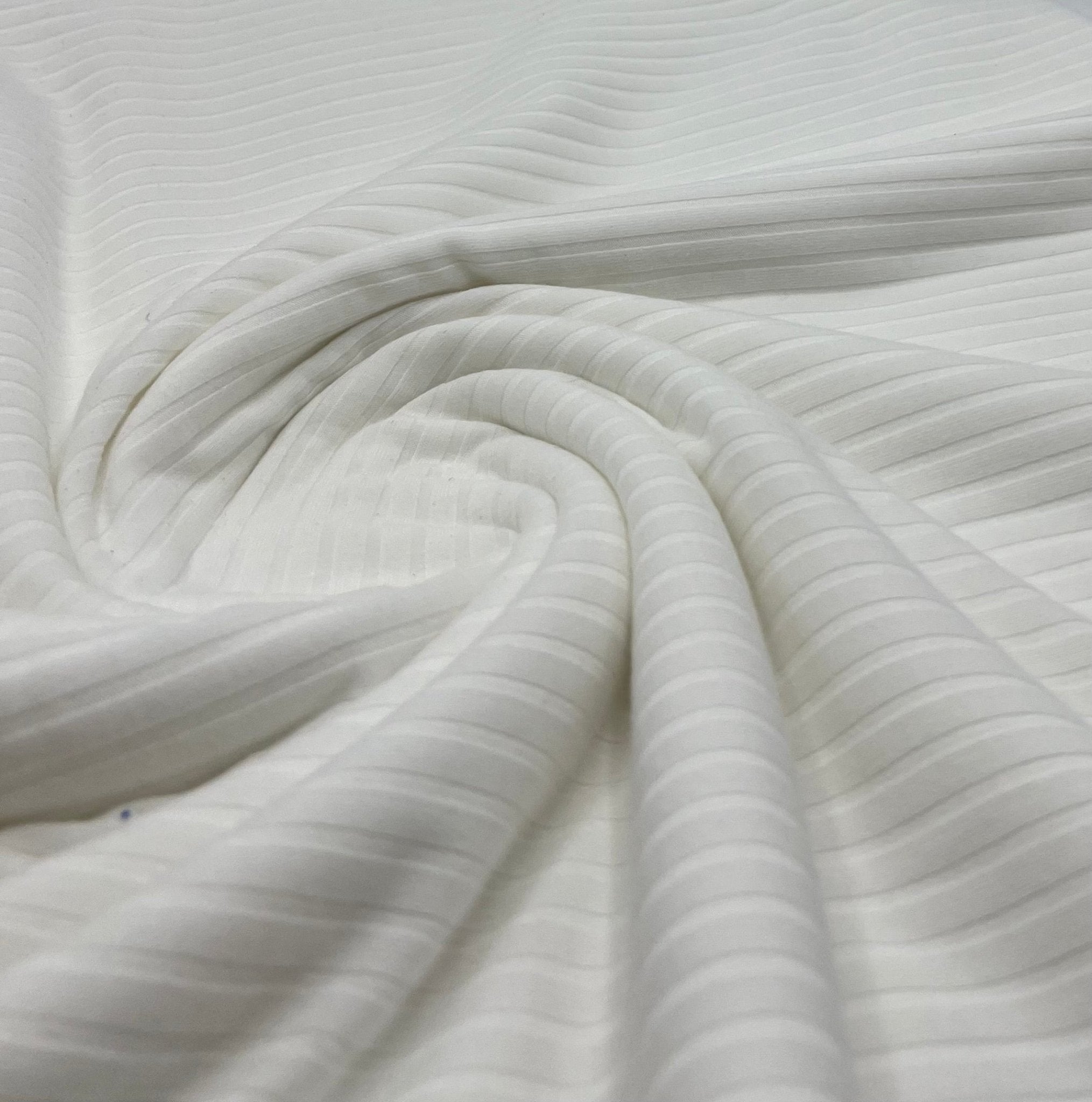Ivory 8x4 Wide Rib Stretch Fabric - T9 Fabrics