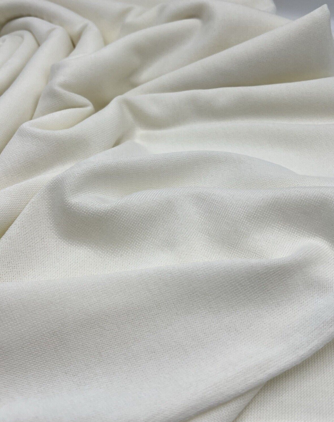 Ivory Melange Knit Stretch Fabric - T9 Fabrics