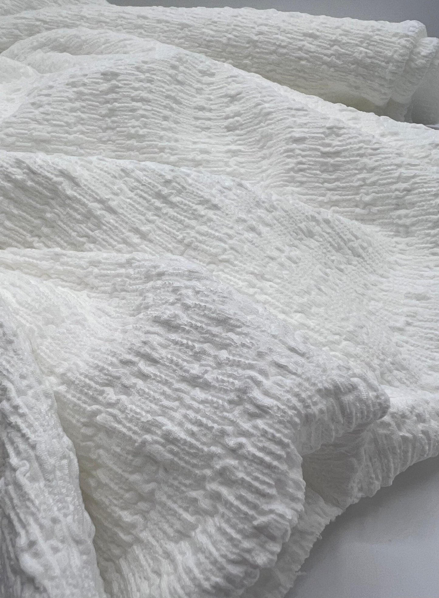 Ivory Popcorn Stretch Fabric - T9 Fabrics