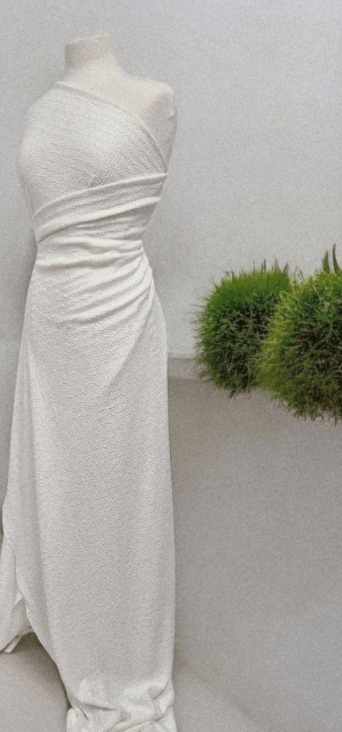 Ivory Popcorn Stretch Fabric - T9 Fabrics