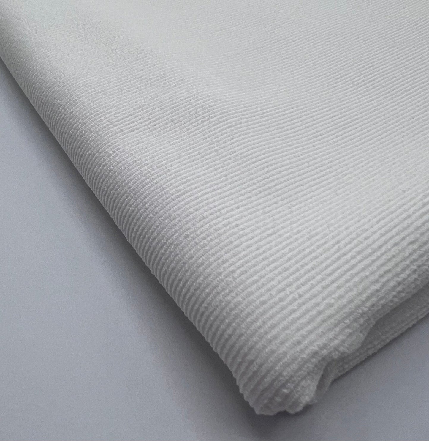 Ivory Thick Fine Rib Stretch Fabric - T9 Fabrics