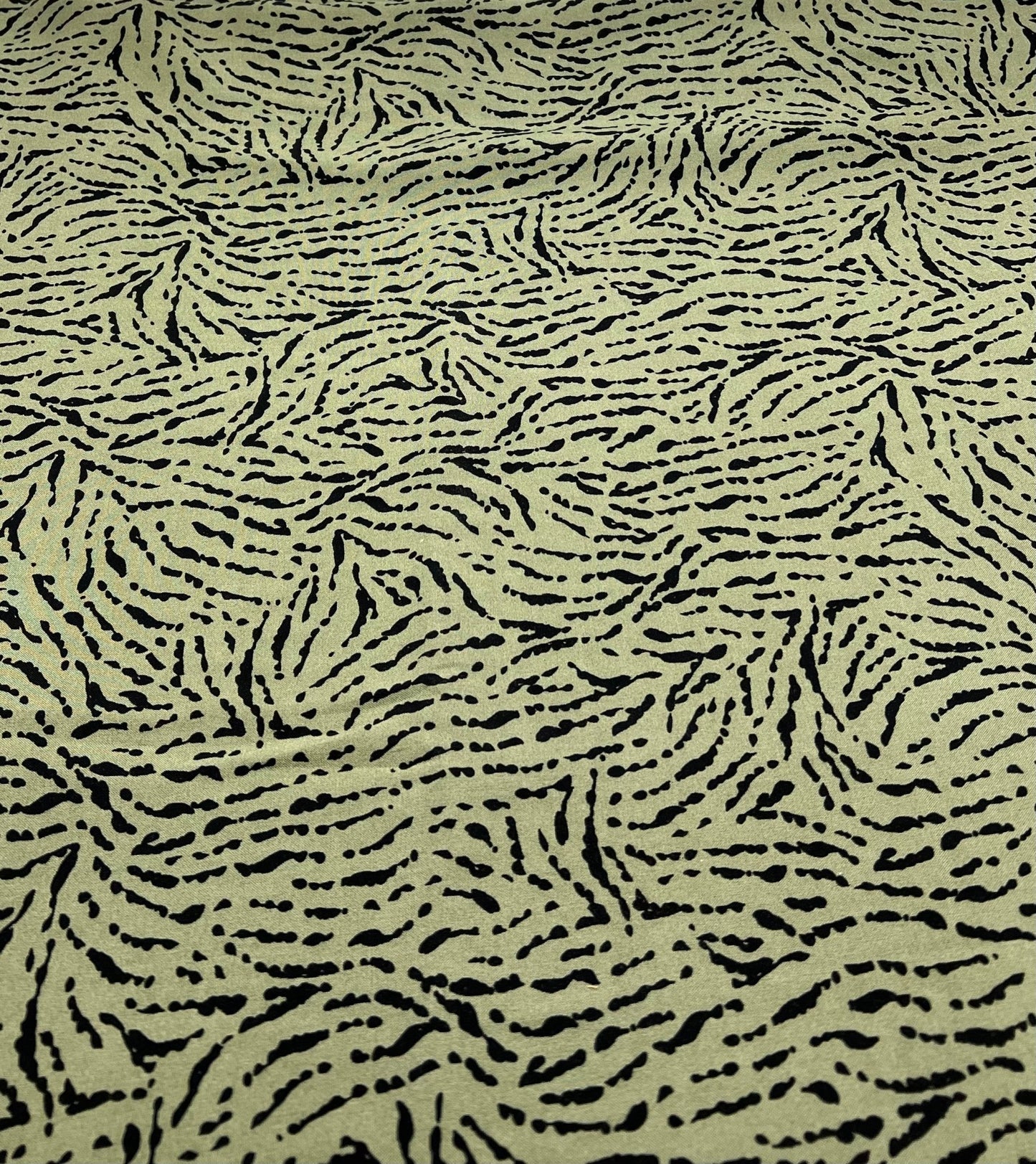 Khaki Black Mix Lightweight Non Stretch Woven Fabric - T9 Fabrics