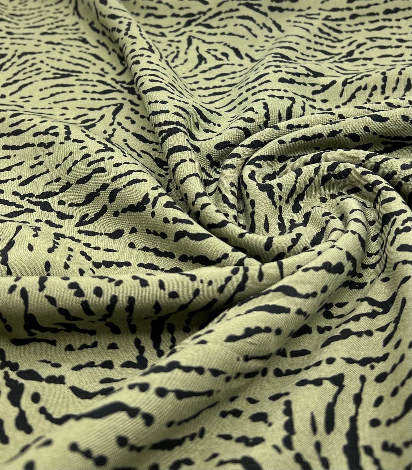 Khaki Black Mix Lightweight Non Stretch Woven Fabric - T9 Fabrics
