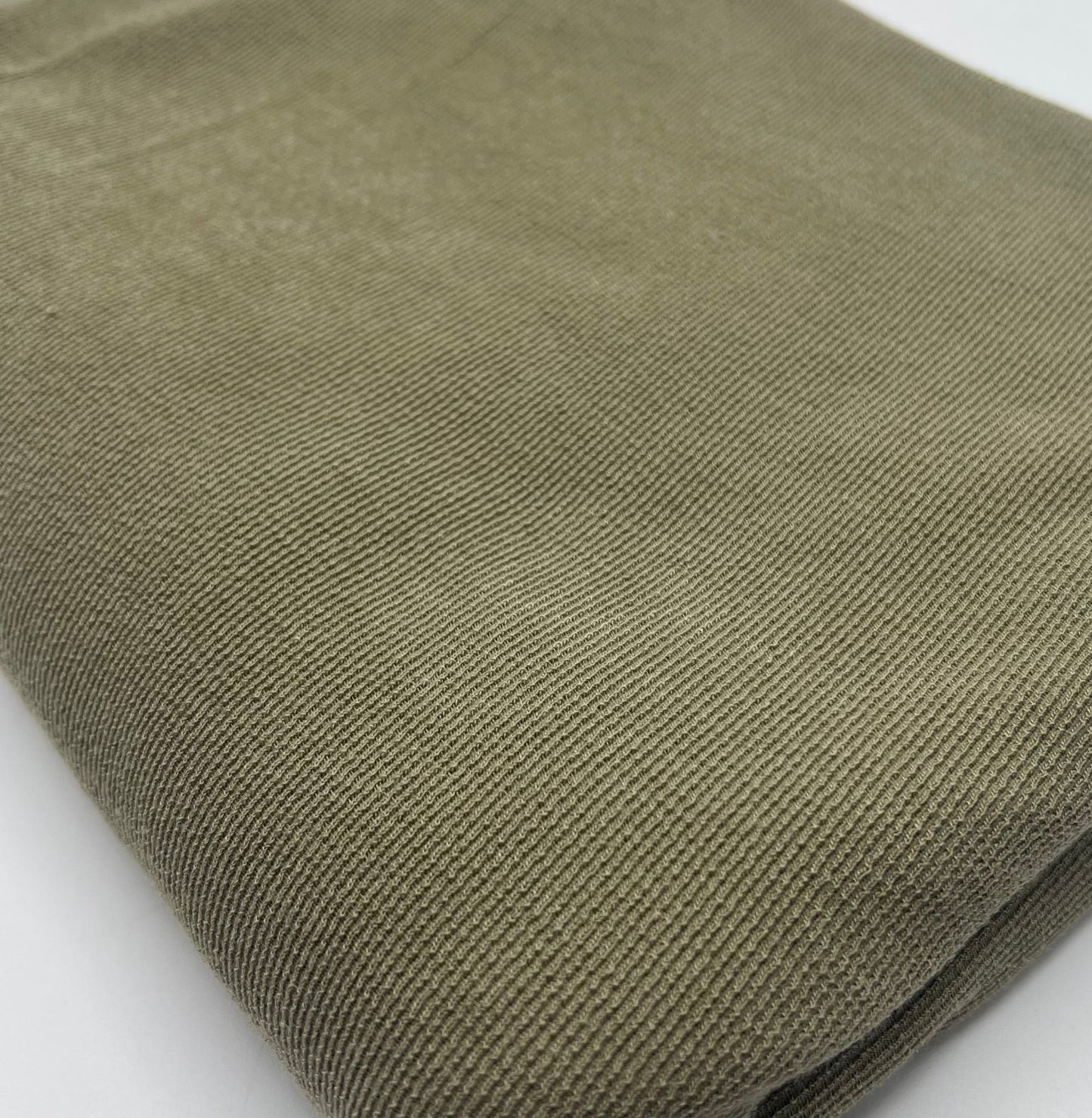 Khaki Crinkle Rib Stretch Fabric - T9 Fabrics