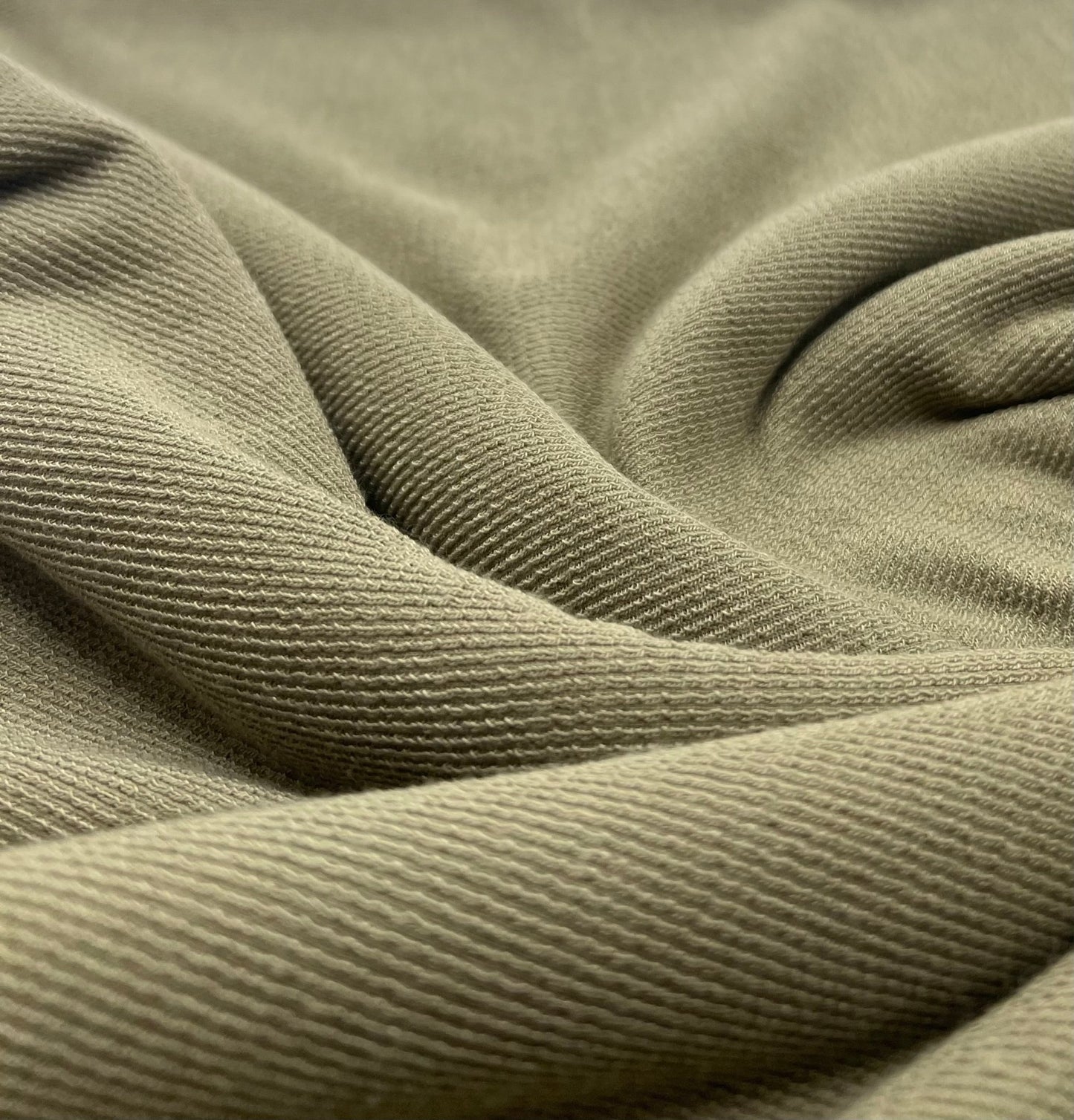Khaki Crinkle Rib Stretch Fabric - T9 Fabrics