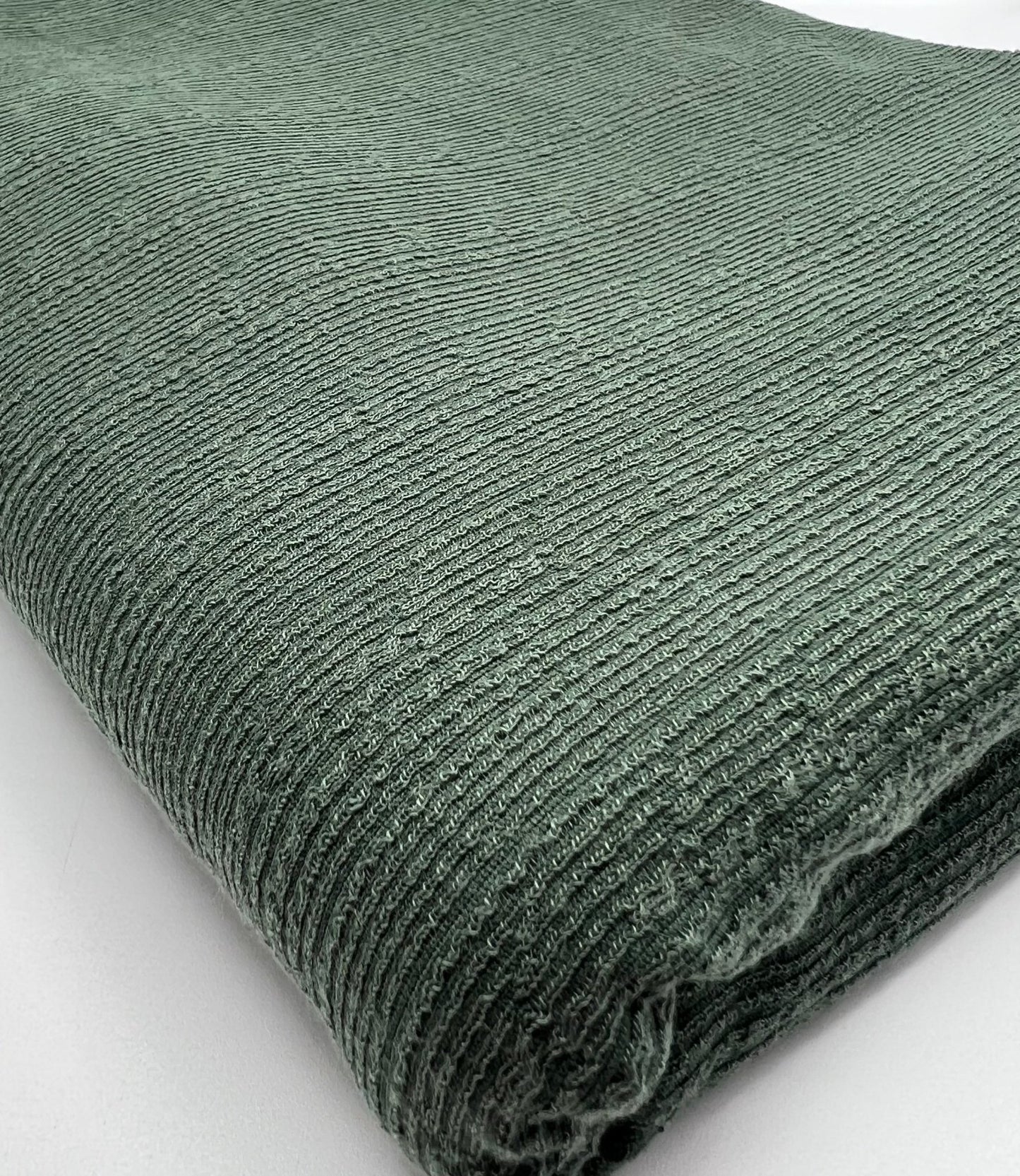 Khaki Green Soft Striped Textured Stretch Fabric - T9 Fabrics
