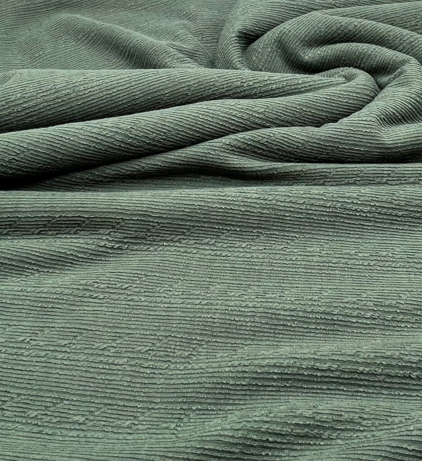 Khaki Green Soft Striped Textured Stretch Fabric - T9 Fabrics