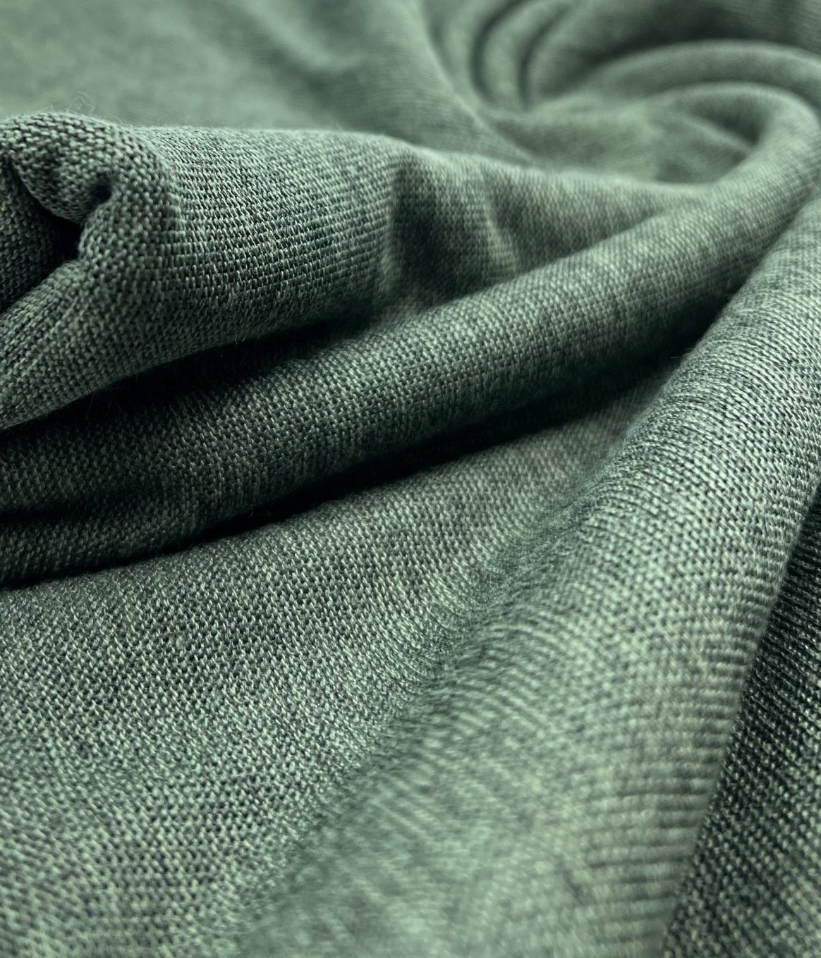 Khaki Melange Knit Stretch Fabric - T9 Fabrics