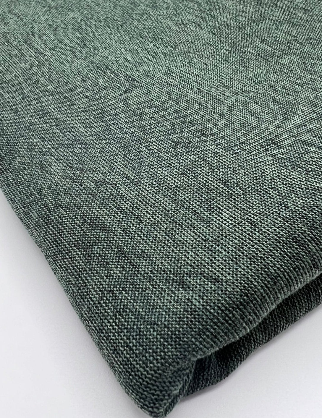 Khaki Melange Knit Stretch Fabric - T9 Fabrics
