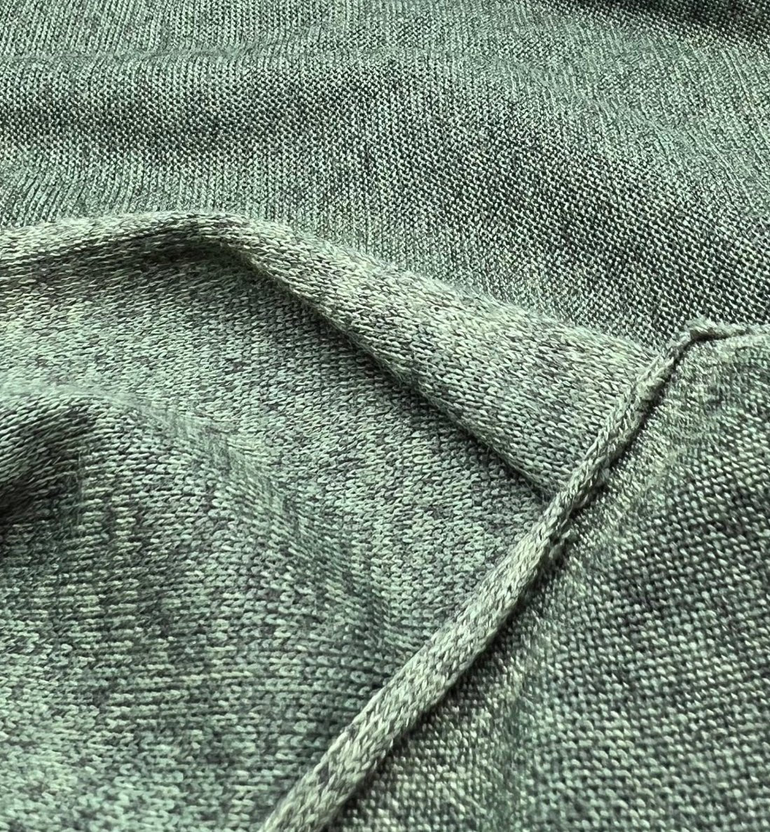 Khaki Melange Knit Stretch Fabric - T9 Fabrics