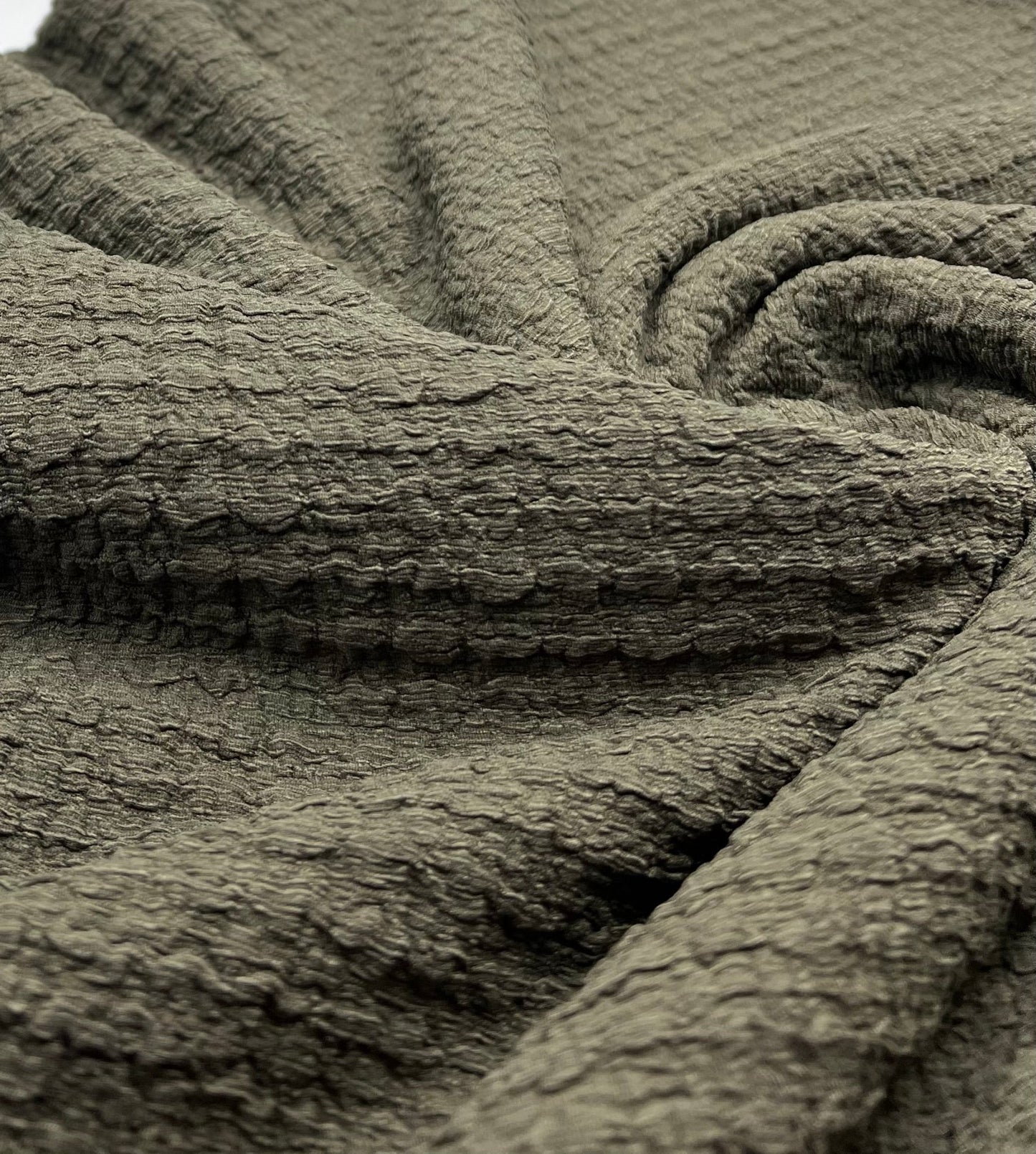 Khaki Nacho Soft Textured Stretch Fabric - T9 Fabrics
