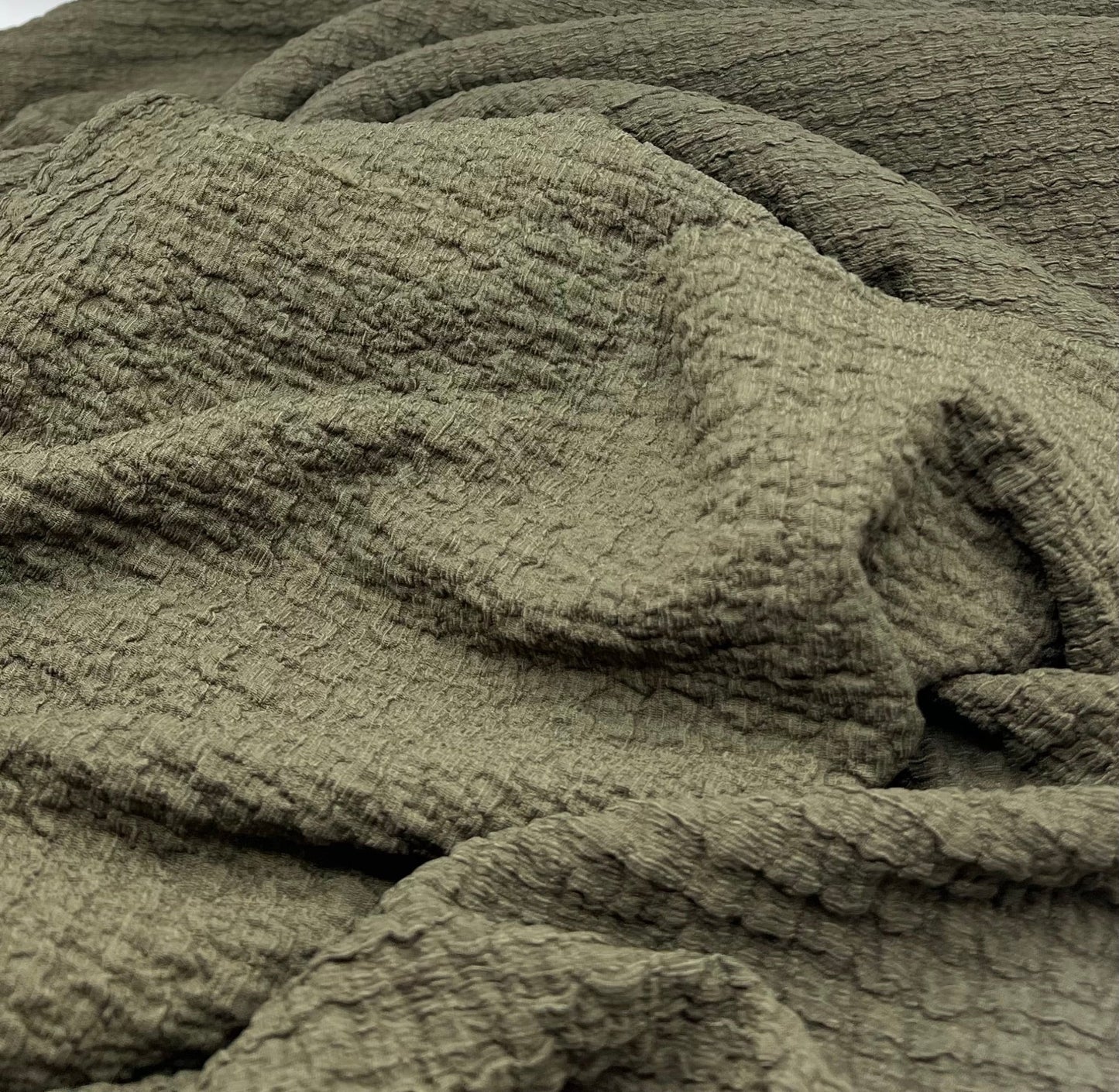 Khaki Nacho Soft Textured Stretch Fabric - T9 Fabrics