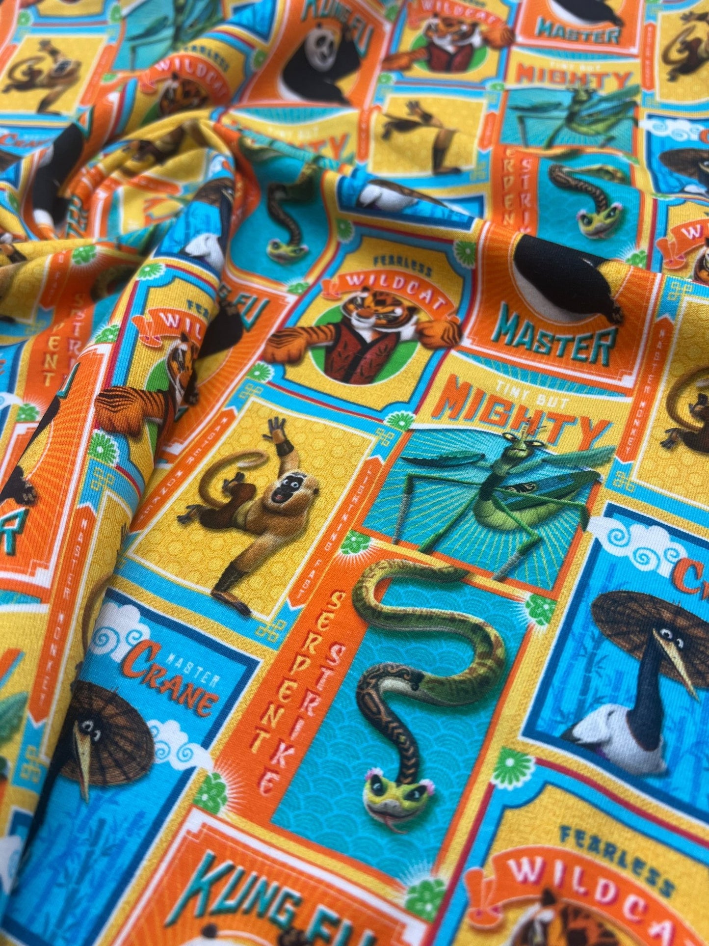 Kung Fu Panda Cotton Stretch Jersey 200 GSM 95/5 Lycra 4 Way Stretch - T9 Fabrics