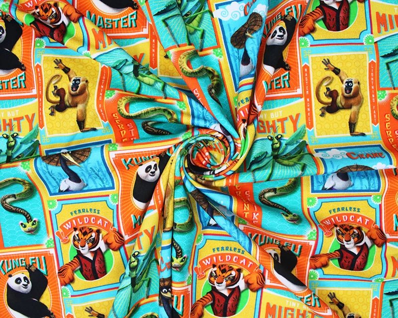 Kung Fu Panda Cotton Stretch Jersey 200 GSM 95/5 Lycra 4 Way Stretch - T9 Fabrics
