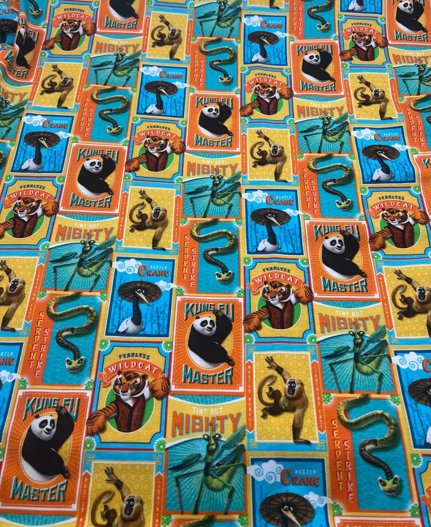 Kung Fu Panda Cotton Stretch Jersey 200 GSM 95/5 Lycra 4 Way Stretch - T9 Fabrics