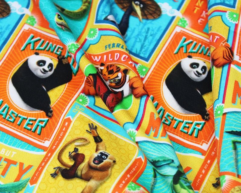 Kung Fu Panda Cotton Stretch Jersey 200 GSM 95/5 Lycra 4 Way Stretch - T9 Fabrics