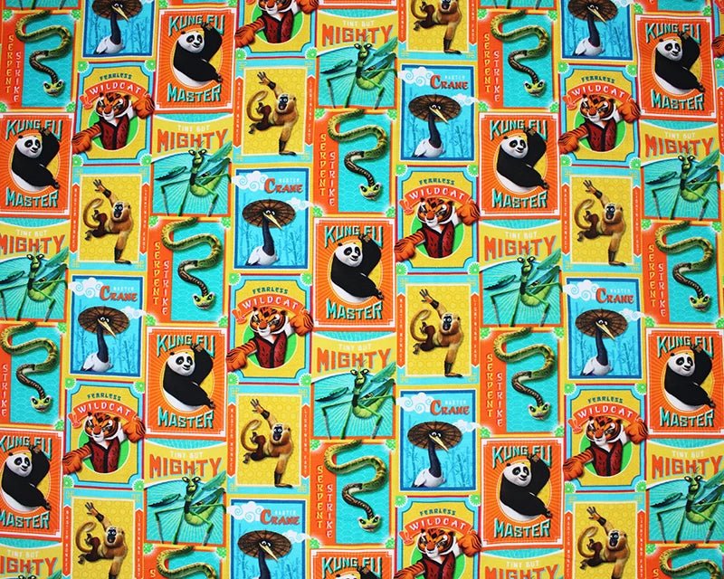 Kung Fu Panda Cotton Stretch Jersey 200 GSM 95/5 Lycra 4 Way Stretch - T9 Fabrics