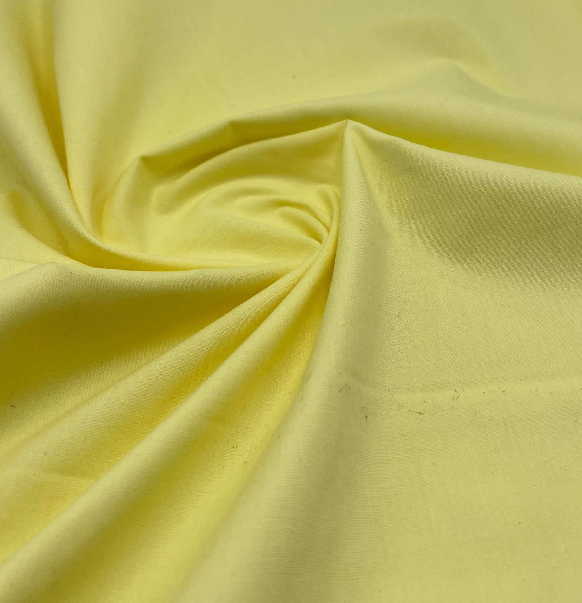 Lemon Plain Poly Cotton 105 GSM 80/20 44 Inch Non Stretch - T9 Fabrics