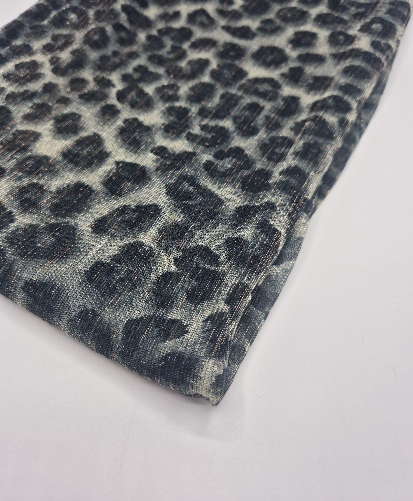 Leopard Shimmer Shiny Print Mesh Fabric Stretch - T9 Fabrics