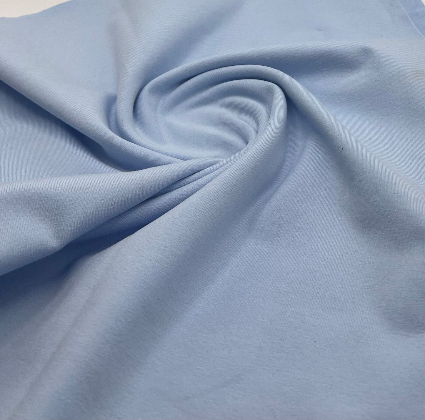 Light Blue Cotton Stretch Jersey 240 GSM 92/8 Lycra 4 Way Stretch - T9 Fabrics