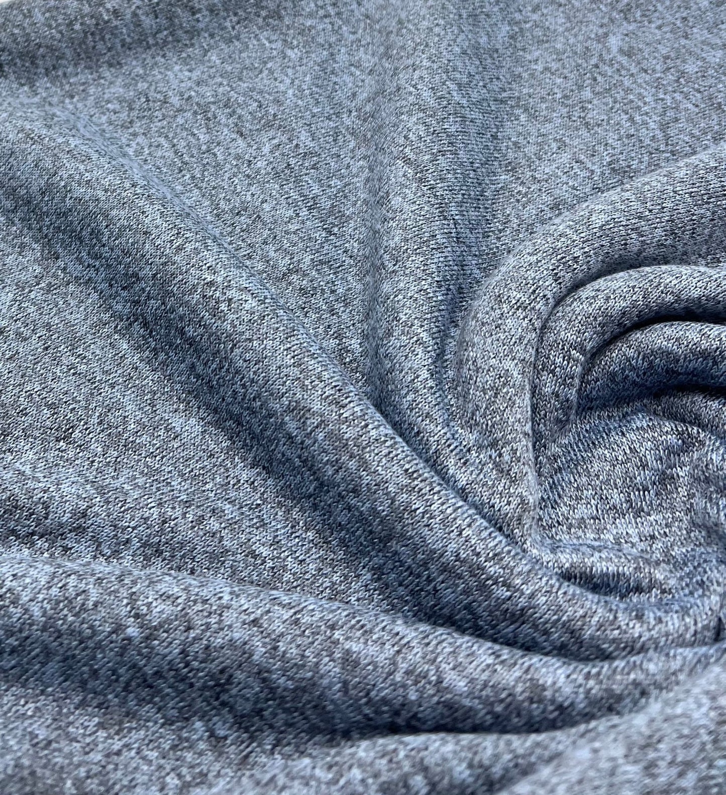 Light Blue Melange Knit Stretch Fabric - T9 Fabrics