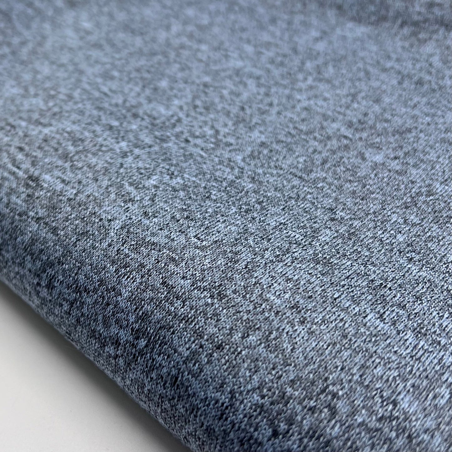 Light Blue Melange Knit Stretch Fabric - T9 Fabrics