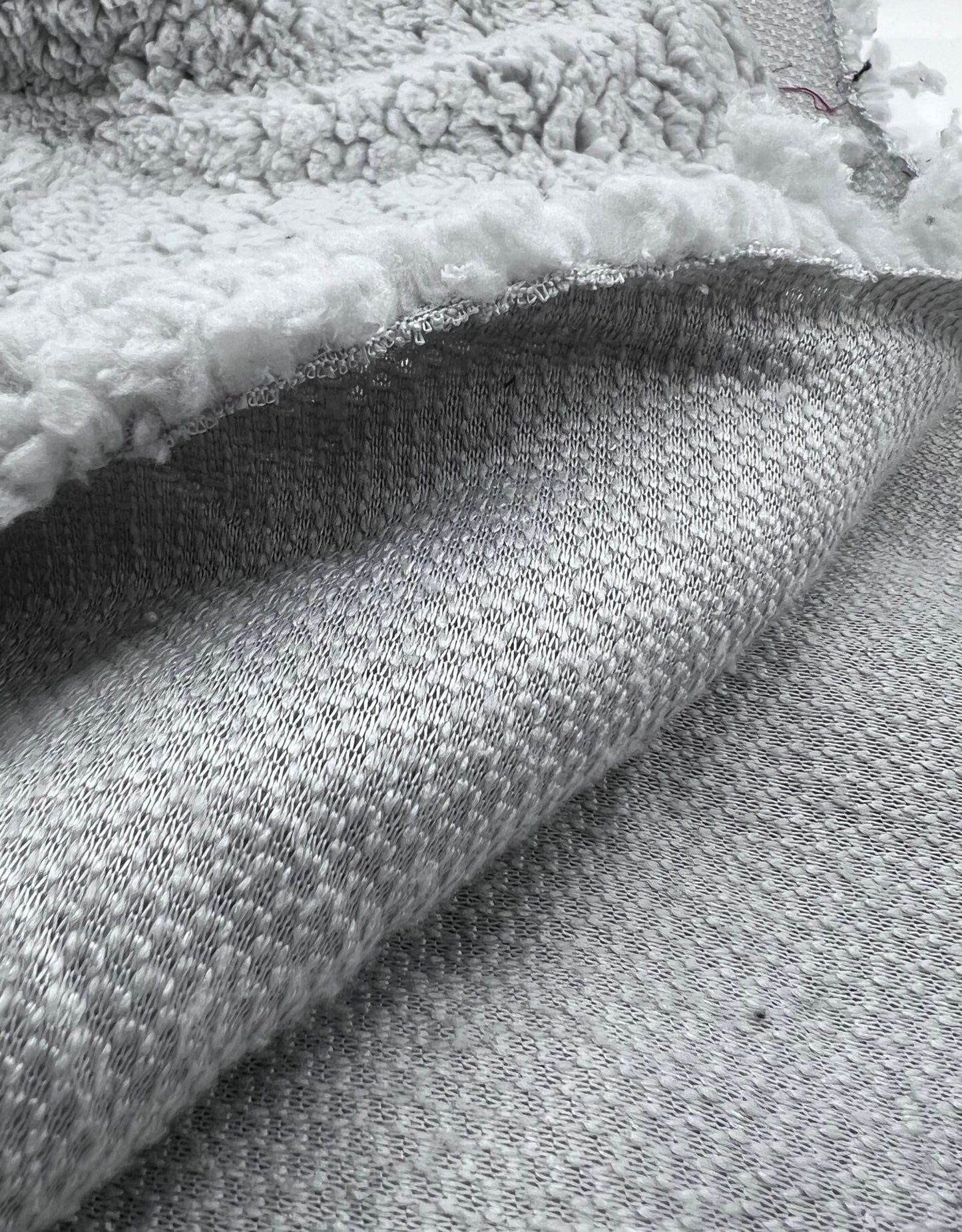 Light Grey Sherpa Fleece Fluffy Borg Faux Fur Fabric - T9 Fabrics